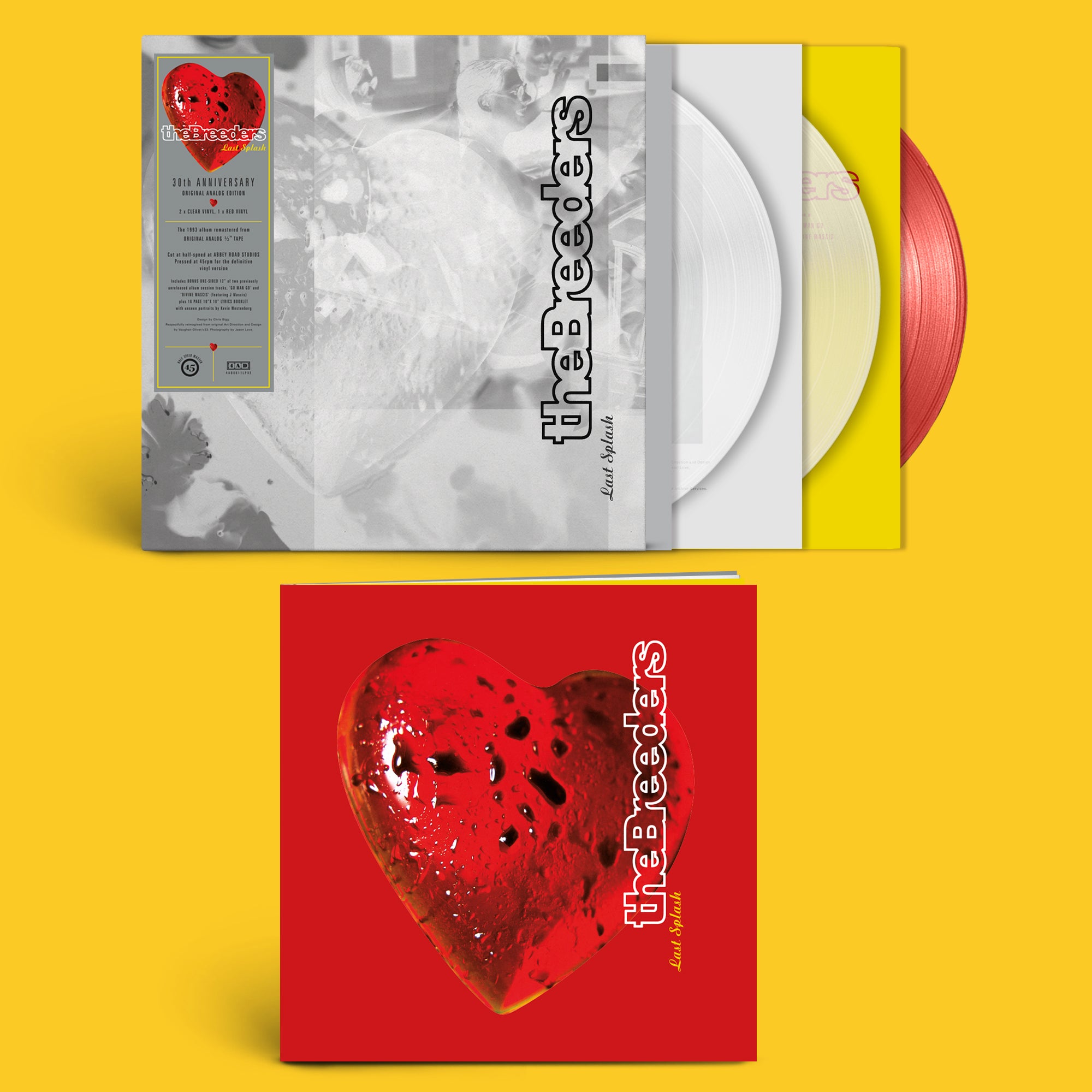 The Breeders - Last Splash (30th Anniversary Edition): Limited Clear Vinyl 2LP + Red Vinyl 12" Single