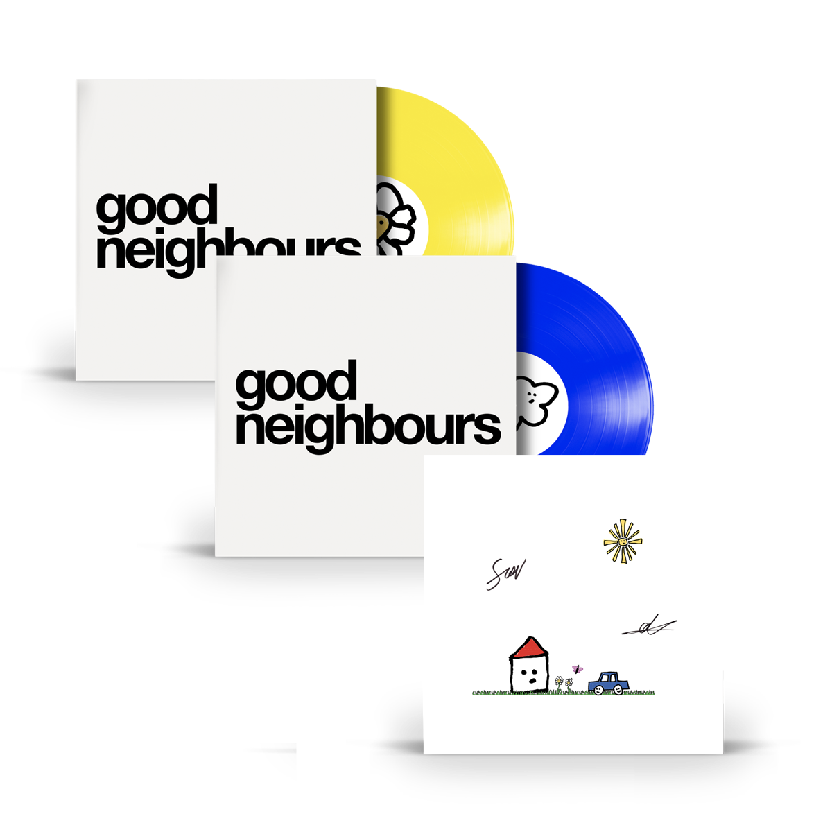 Good Neighbours EP: Limited Yellow Vinyl LP, Blue Vinyl LP + Signed Art Card