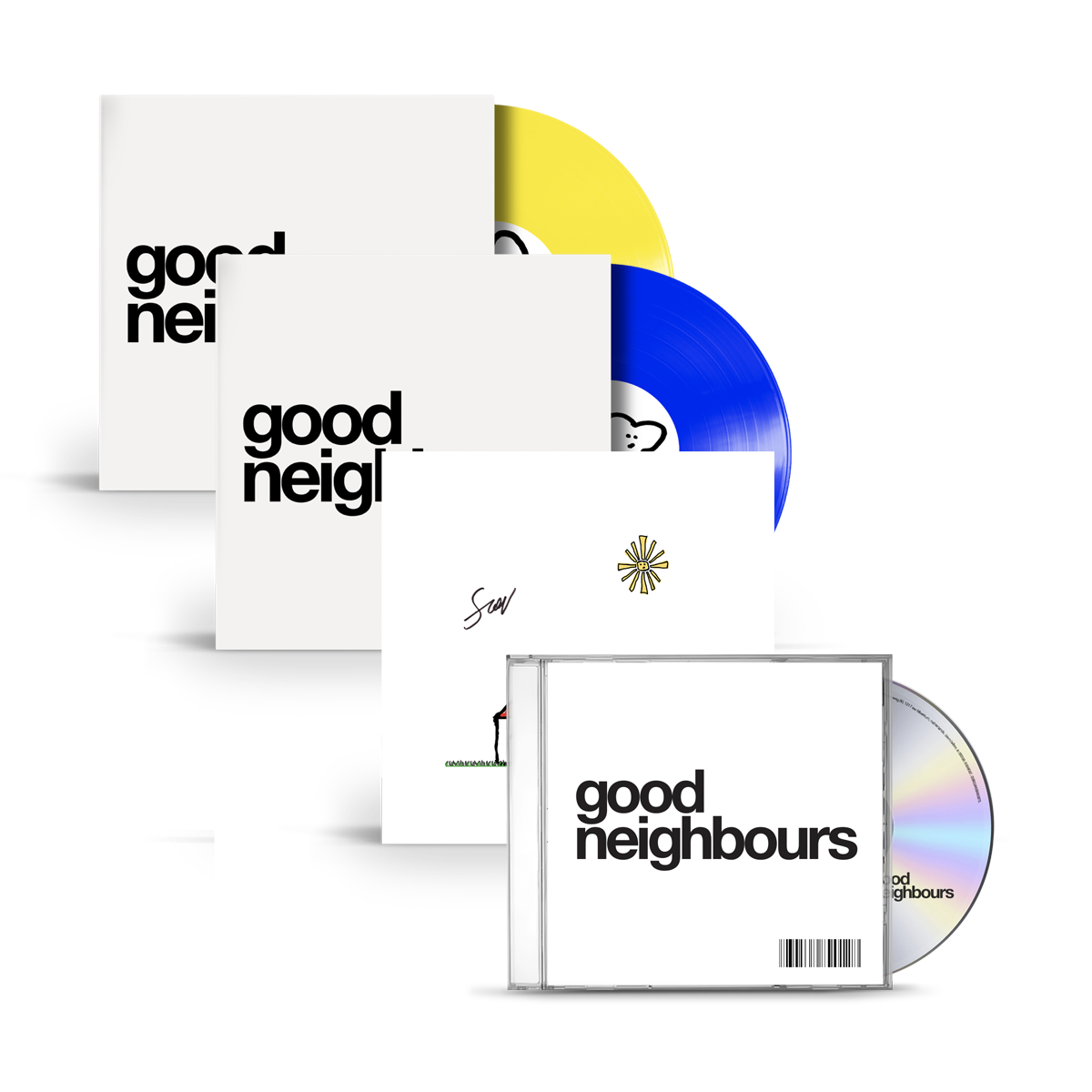 Good Neighbours: Limited Yellow Vinyl EP, Blue Vinyl EP, CD + Signed Art Card