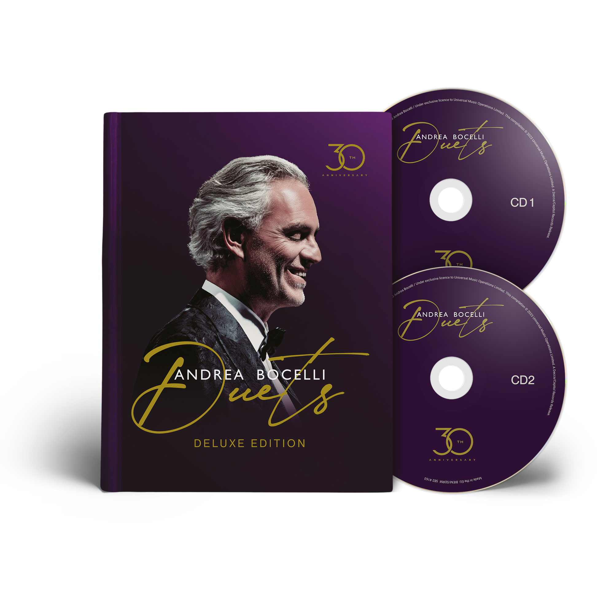 Andrea Bocelli - Duets - 30th Anniversary:  Deluxe Hardcover Book