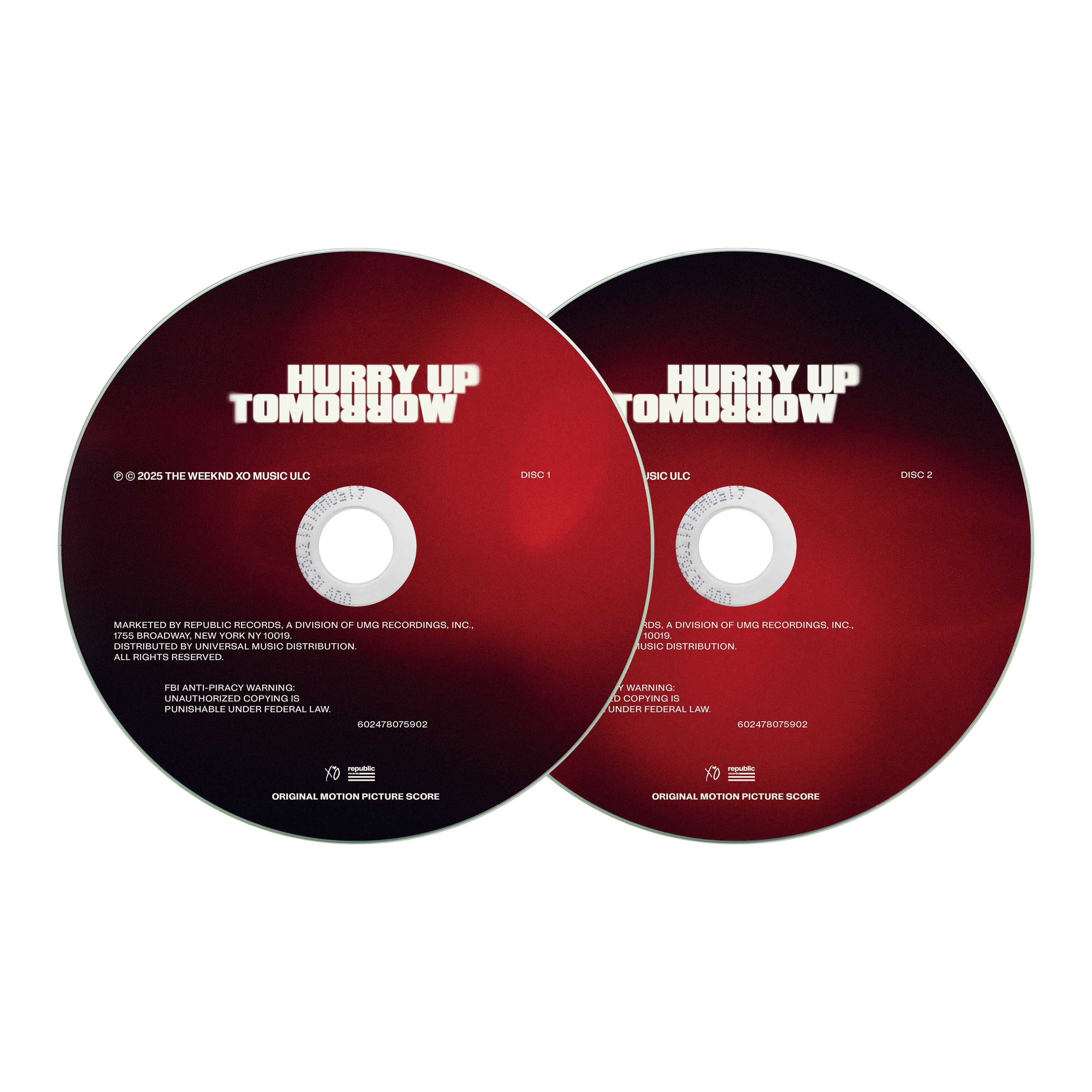 The Weeknd - HURRY UP TOMORROW (Original Motion Picture Score) 2CD