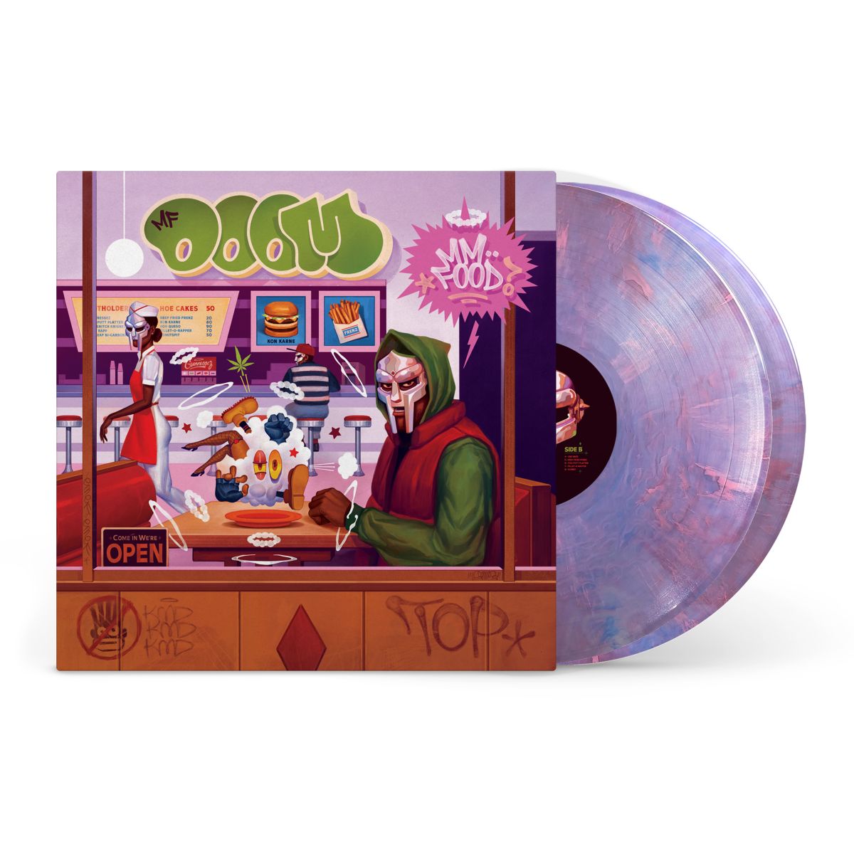 MF DOOM - MM..FOOD: Limited 'Sweetart' 3-Colour Marble Vinyl 2LP (w/ Sam Rodriguez Artwork!)