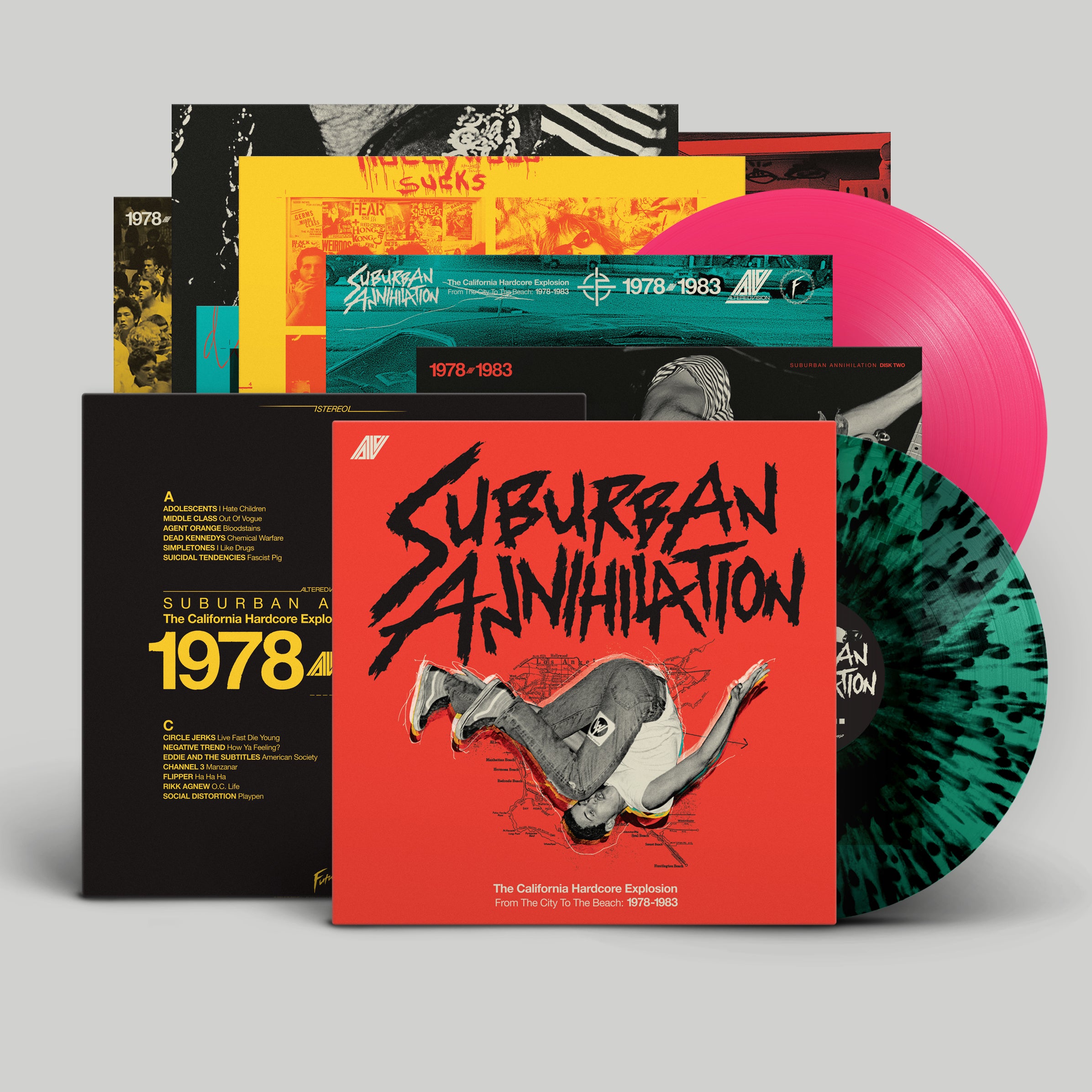 Various Artists - Suburban Annihalation (The California Hardcore Explosion From The City To The Beach: 1978-1983): Limited Wastoid City + Hot Pink Colour Vinyl 2LP