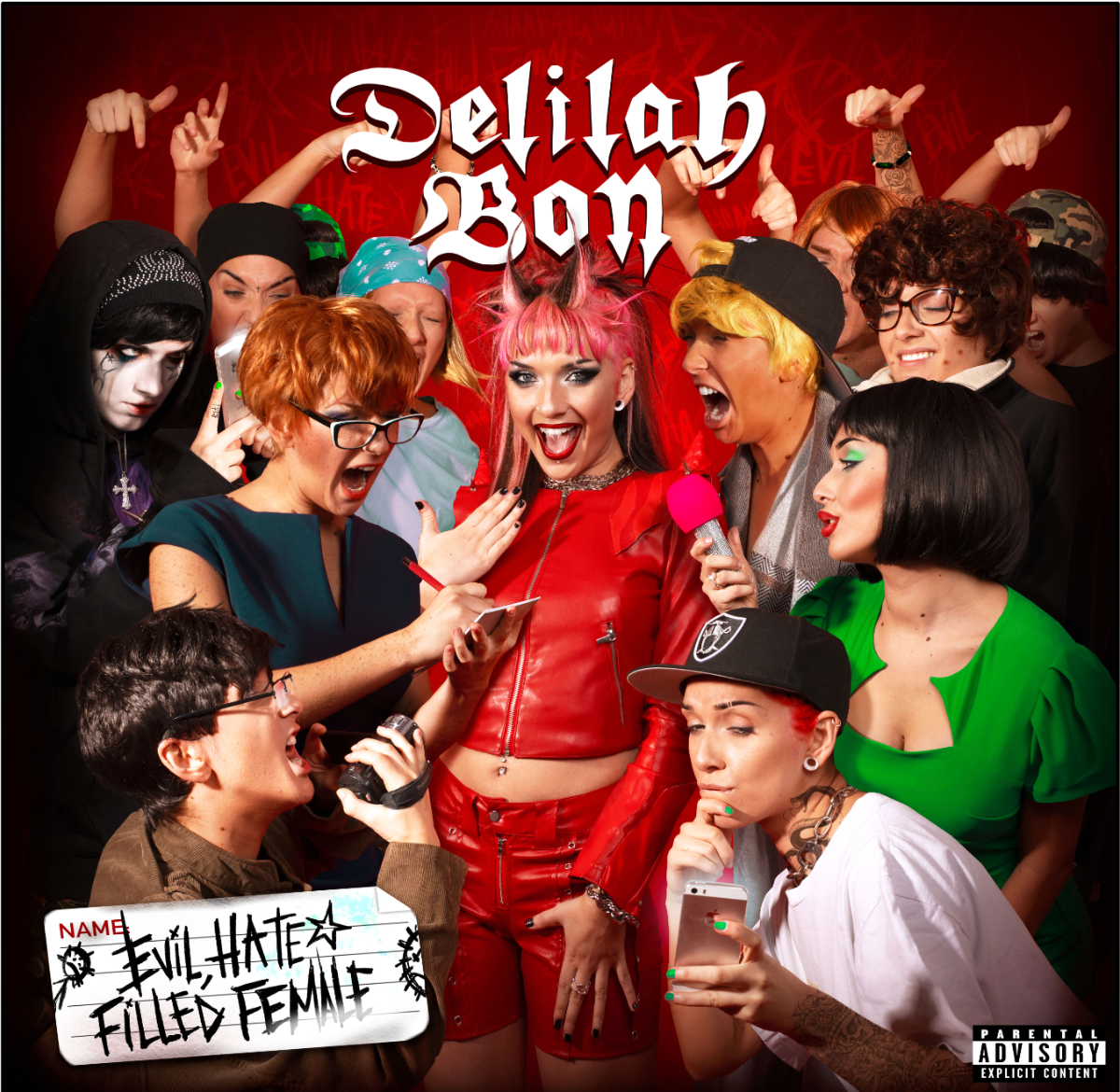 Delilah Bon - Evil, Hate Filled Female: Limited Red & Neon Green Vinyl 2LP