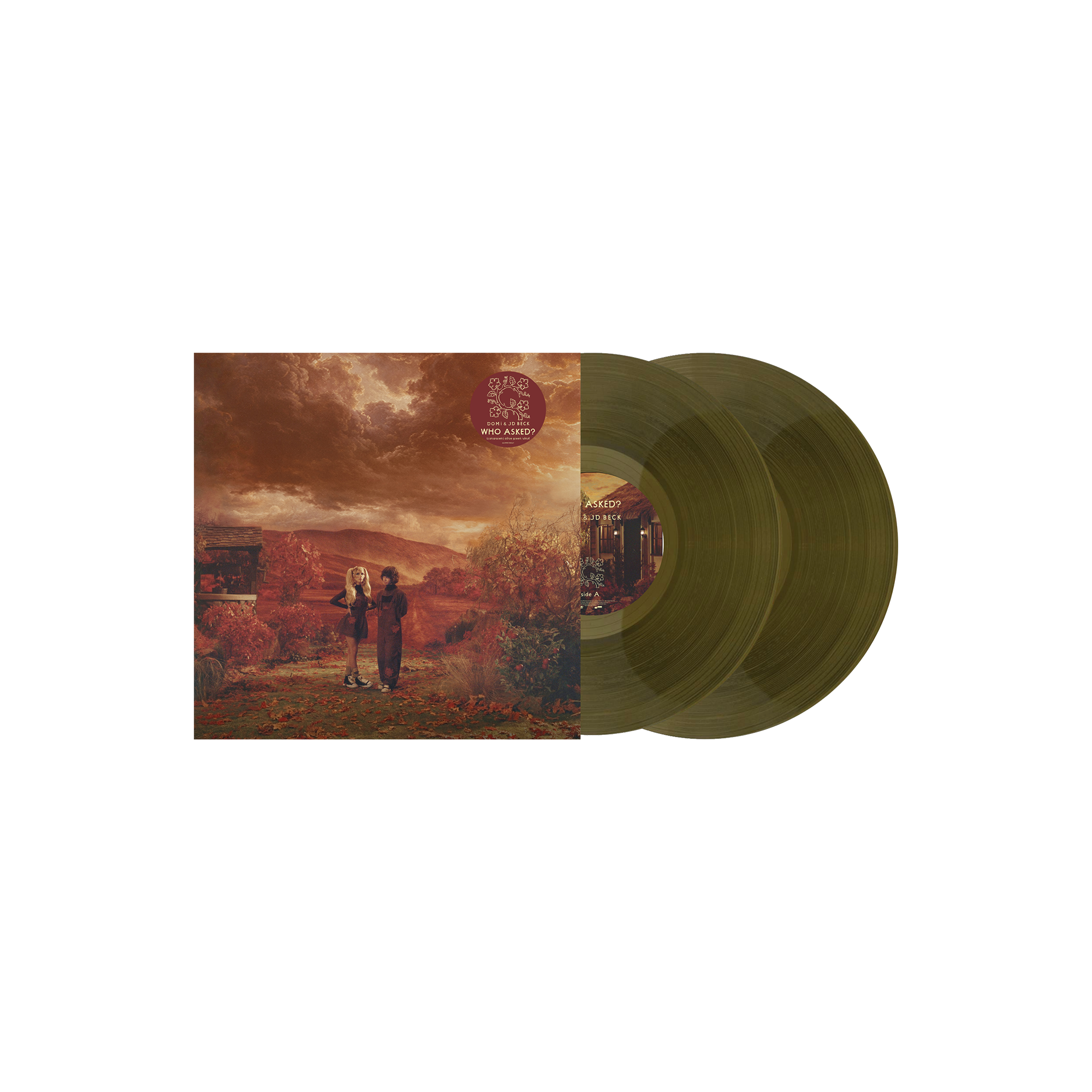 DOMi & JD BECK - WHO ASKED? - Transparent Olive Green 2LP