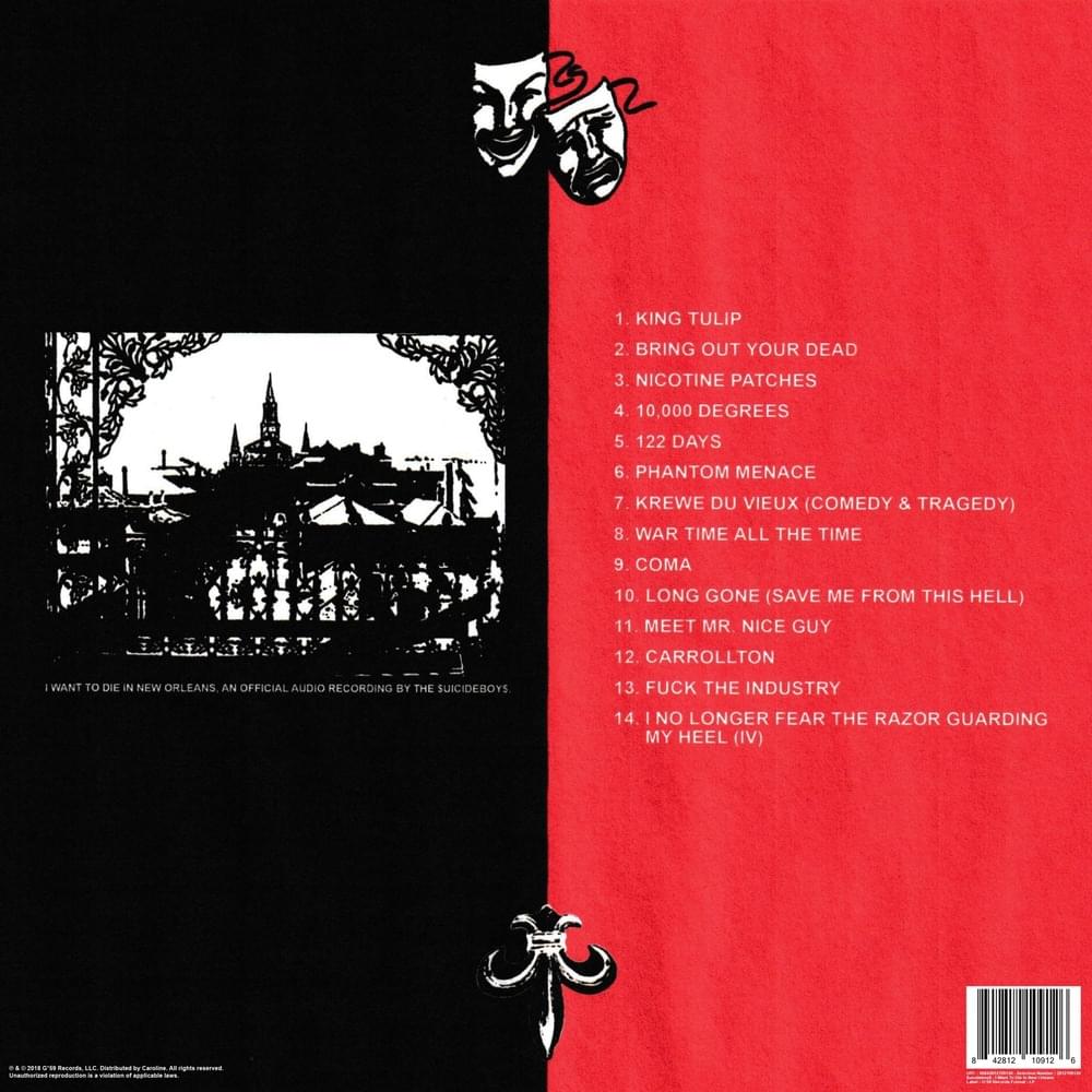 UICIDEBOY$ - I Want To Die In New Orleans: Silver Vinyl LP