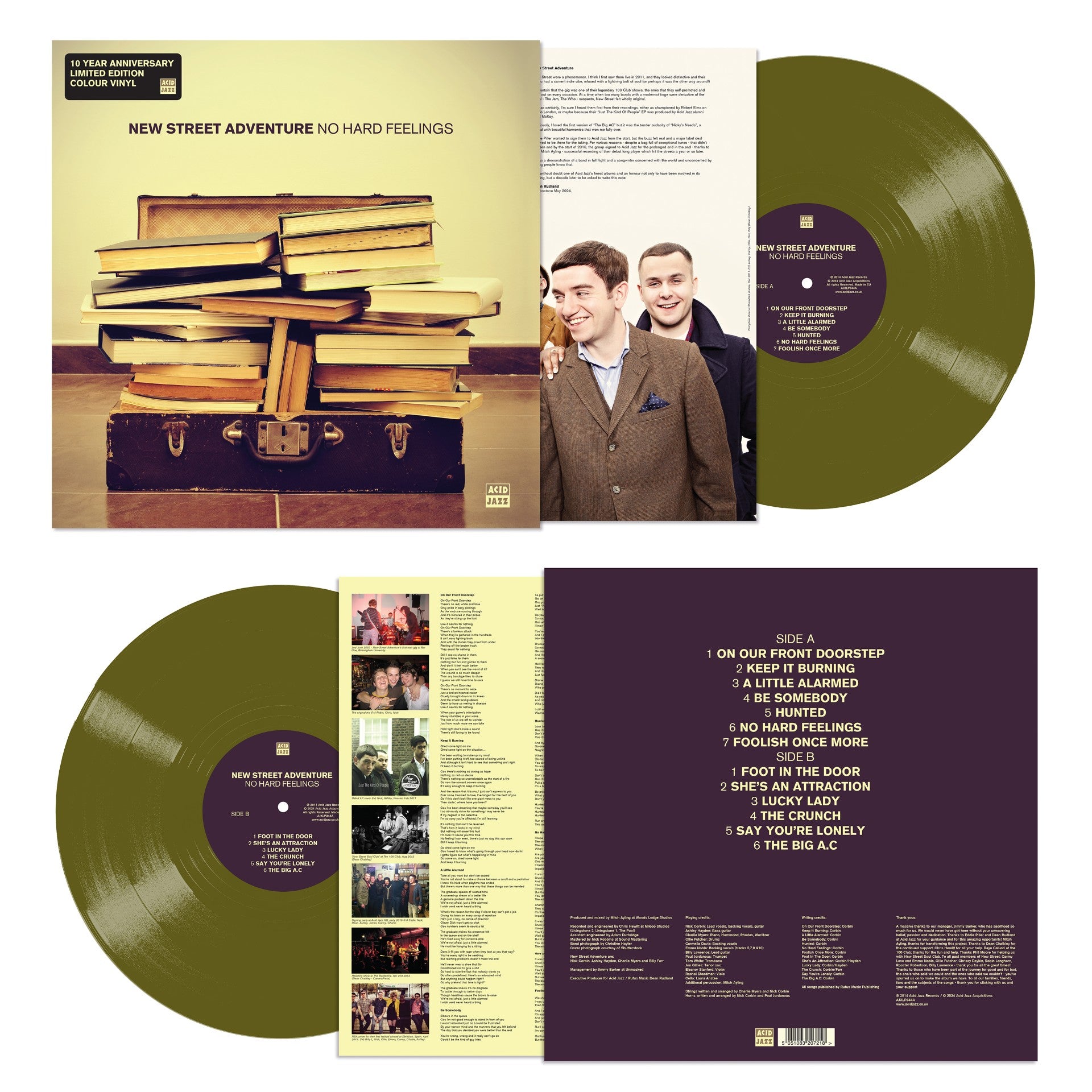 New Street Adventure - No Hard Feelings (10th Anniversary): Olive Green Vinyl LP