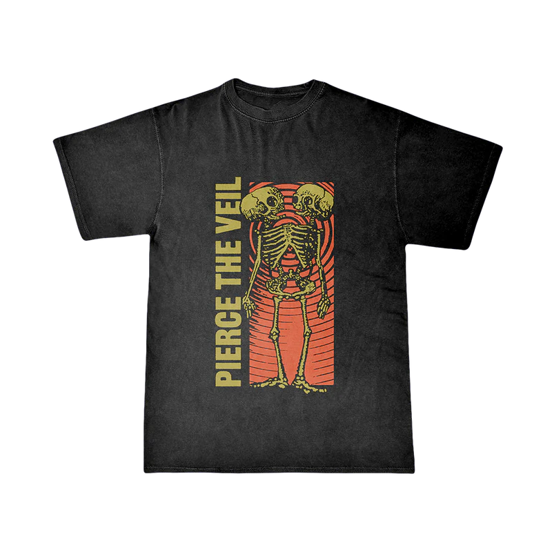 Pierce The Veil - Black Conjoined Skeleton T-Shirt