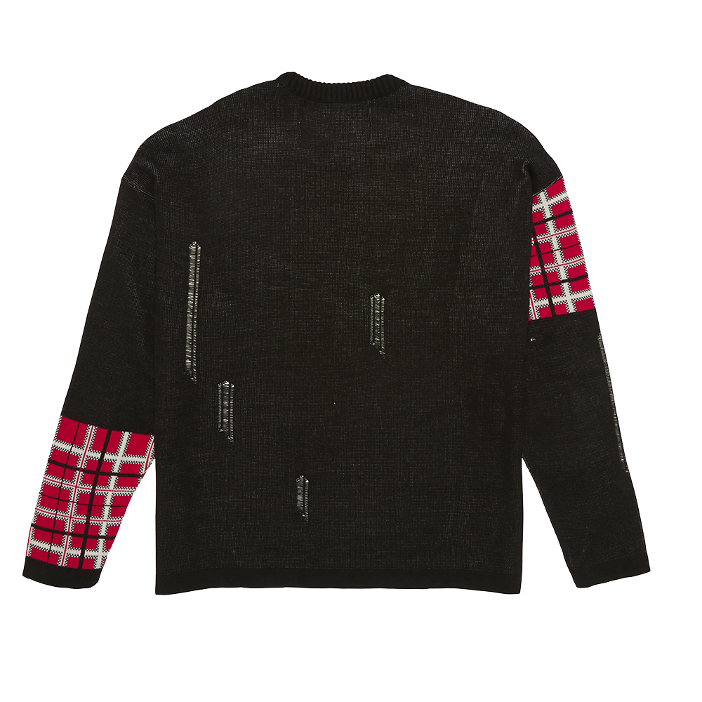 Sex Pistols - Distressed Black & Tartan Crewneck