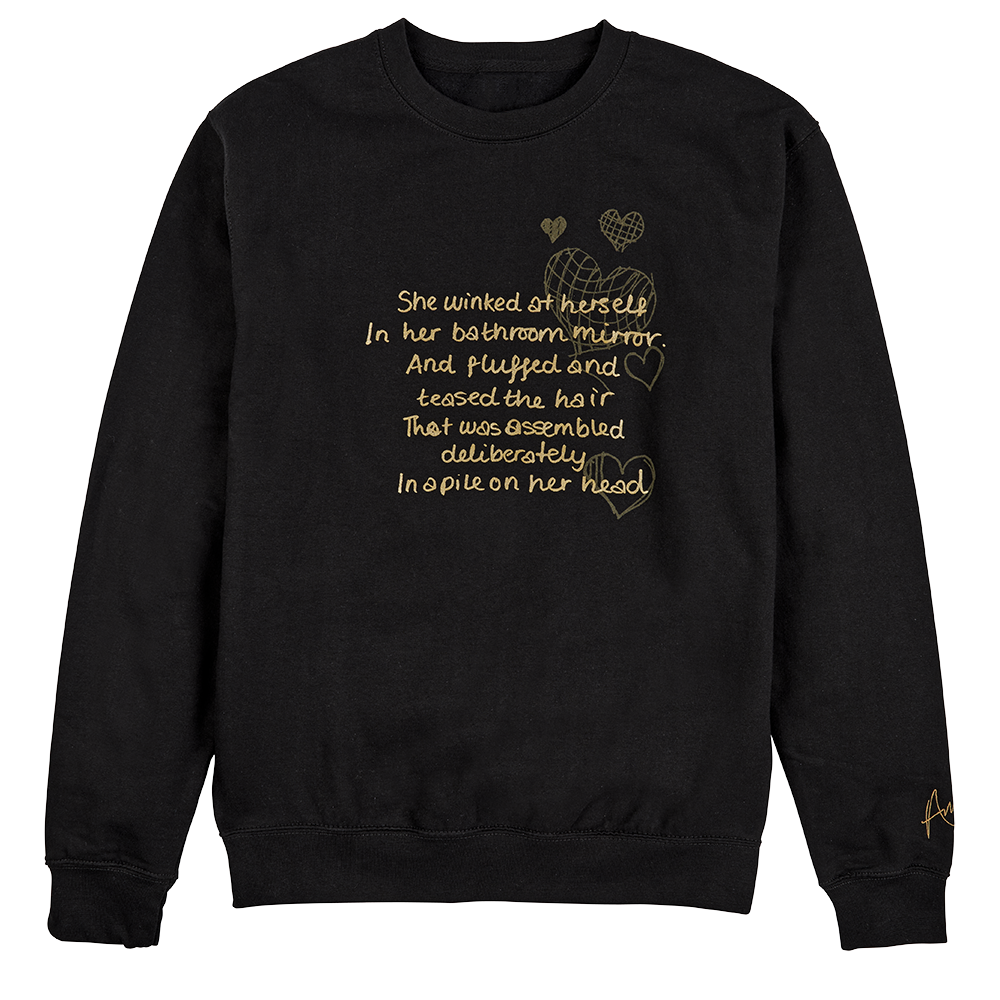 Amy Winehouse - Amy Winehouse Black Poem Crewneck