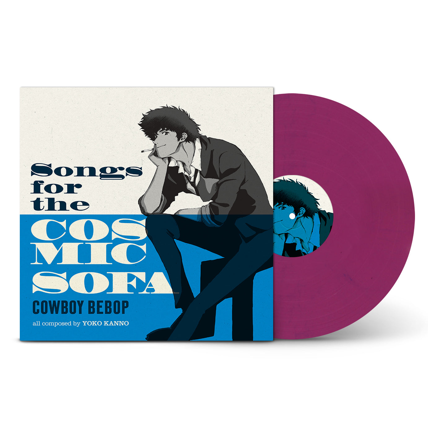 Seatbelts - COWBOY BEBOP - Songs for the Cosmic Sofa: Pink & Dark Blue Marbled Vinyl LP