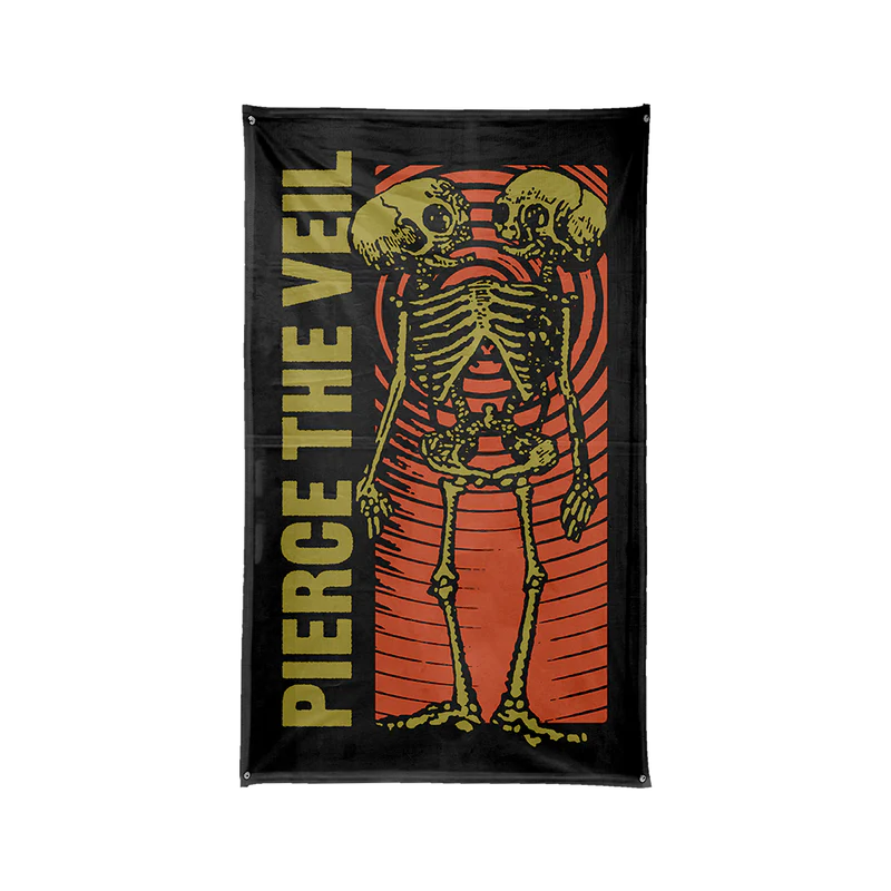 Pierce The Veil - Conjoined Skeleton Flag