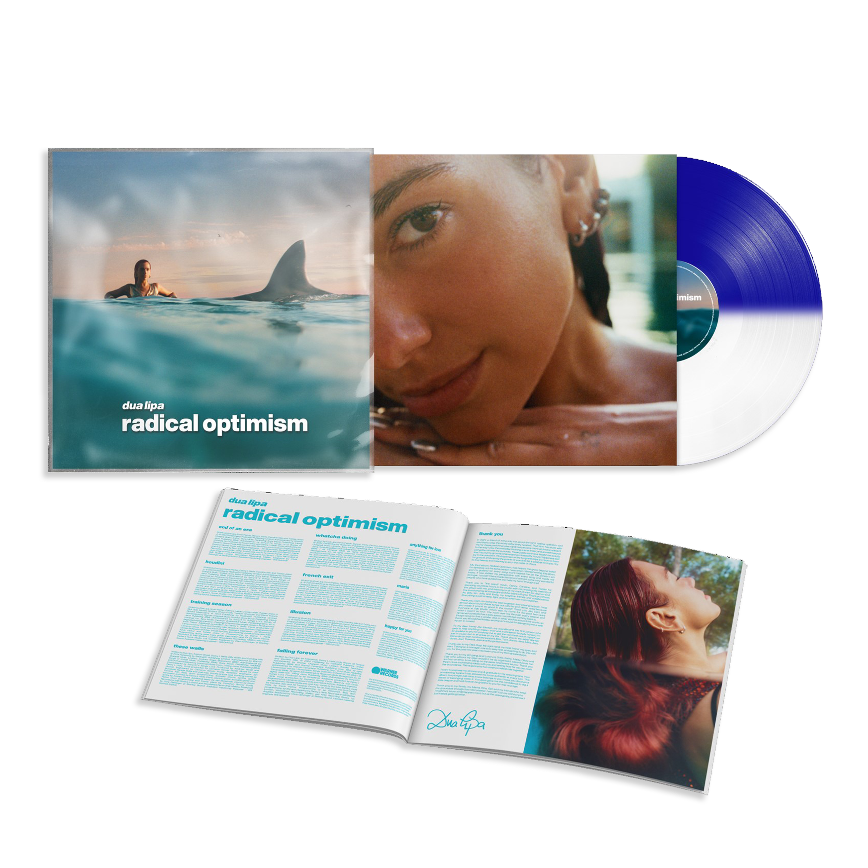 Dua Lipa - Radical Optimism: Deluxe Dark Blue / White Split Vinyl LP