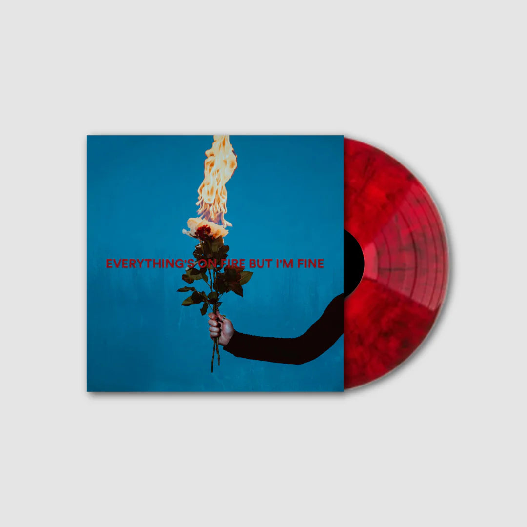 As December Falls - Everything's On Fire But I'm Fine: Limited Marble Red vinyl LP