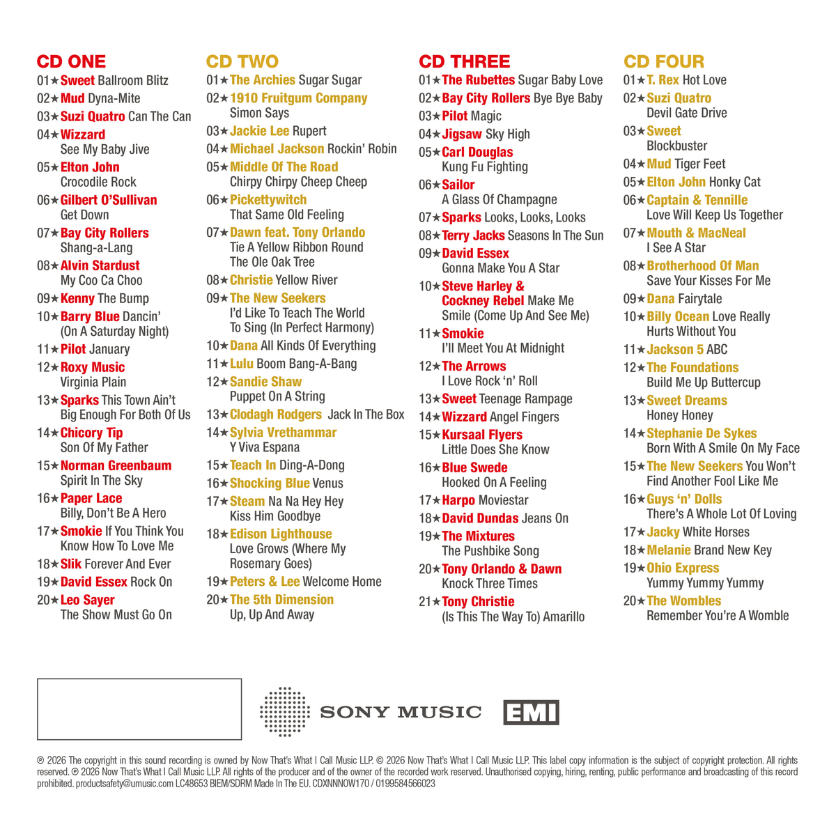 Various Artists - NOW That's What I Call An Era - Ballroom Blitz: 1967-1976 (Special Edition 4CD)
