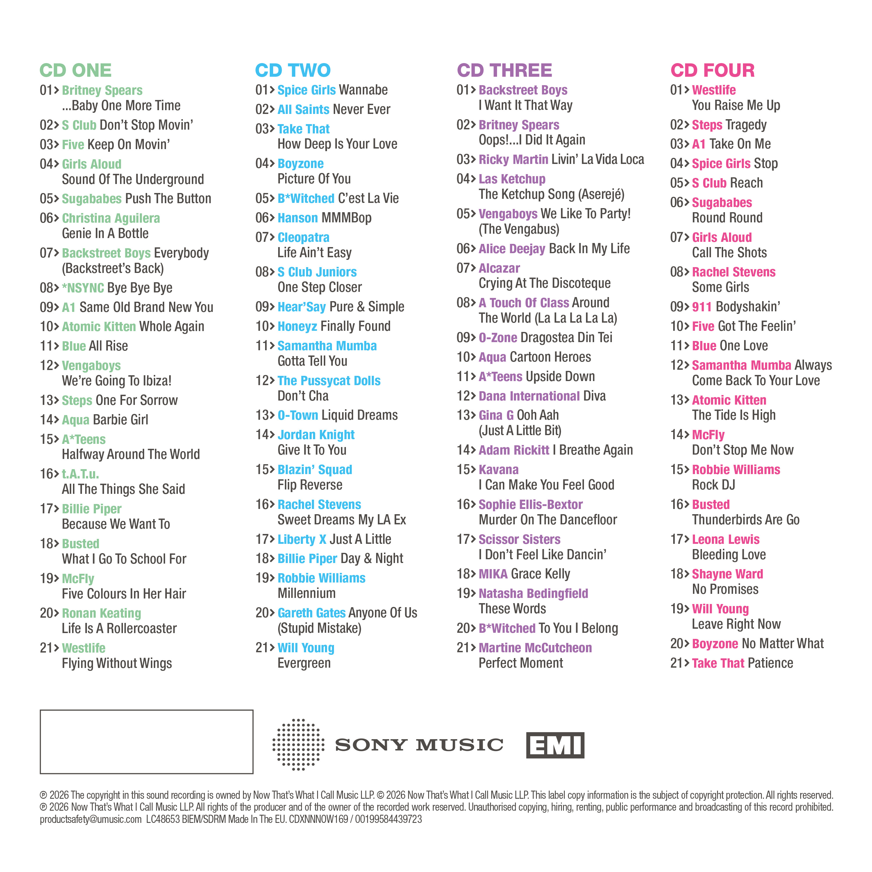 Various Artists - NOW That's What I Call An Era - ONE MORE TIME: 1996-2007 (Special Edition 4CD)