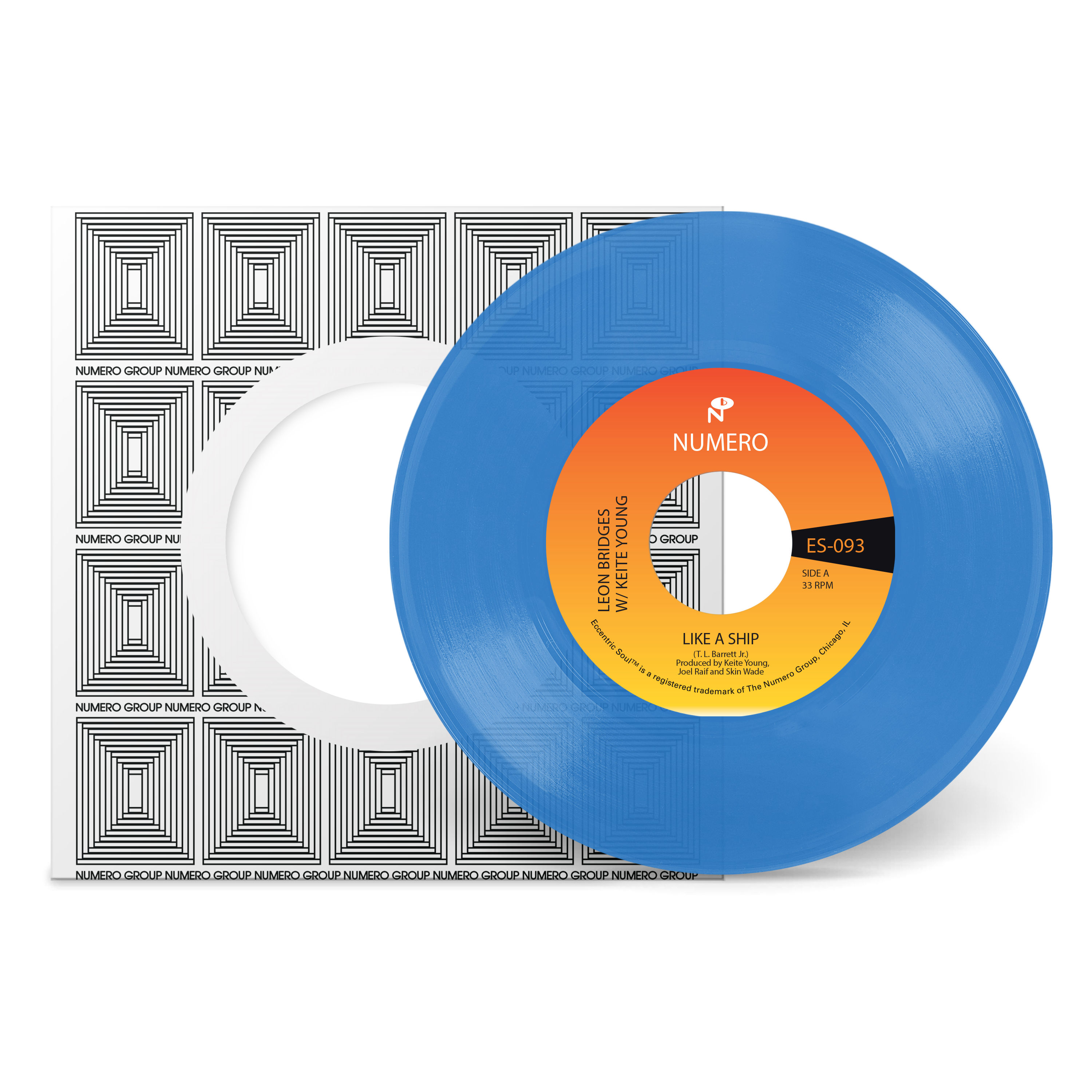 Leon Bridges, Pastor T.L. Barrett - Like A Ship: Limited Clear Blue Vinyl 7" Single