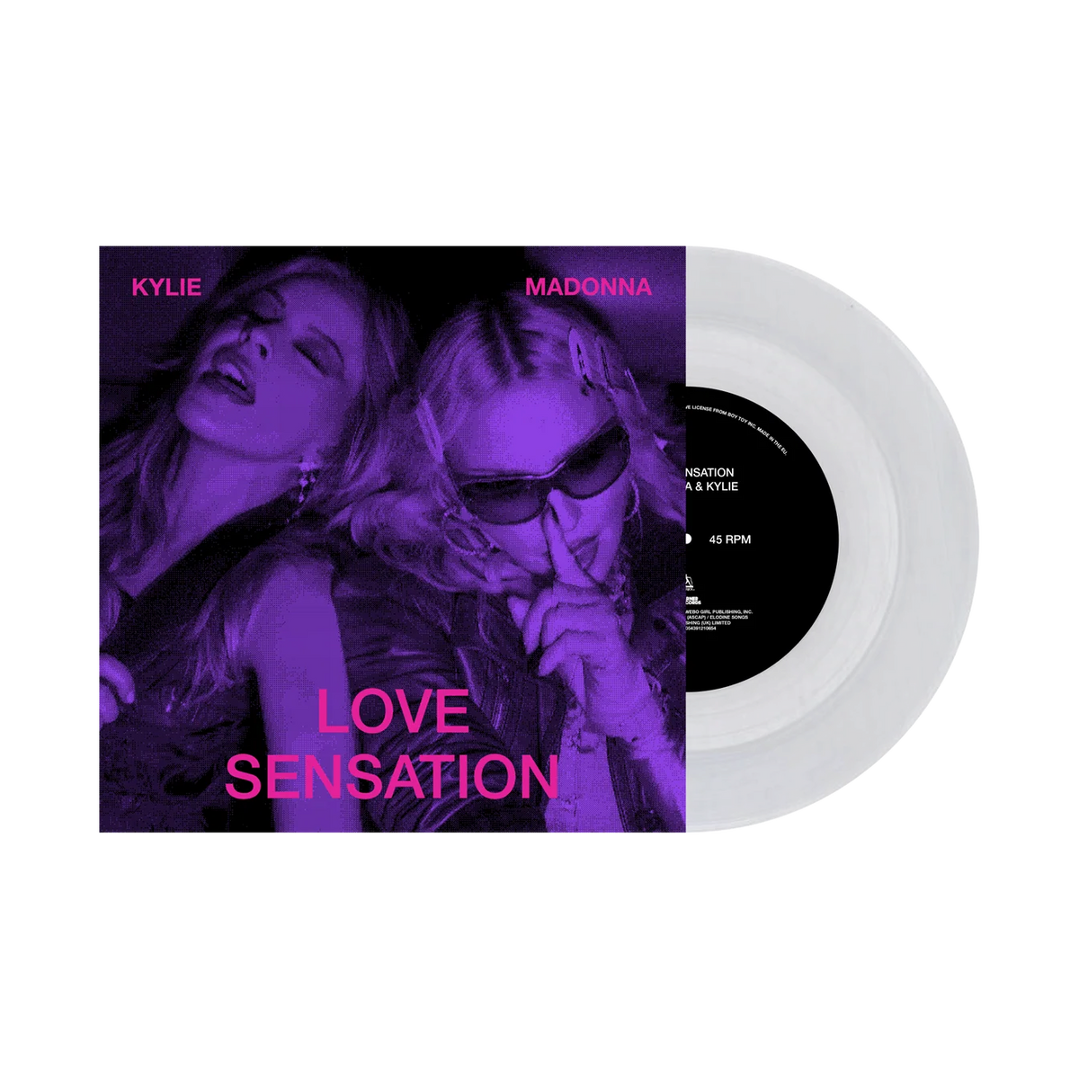 Madonna & Kylie - Love Sensation: Clear 7" Vinyl