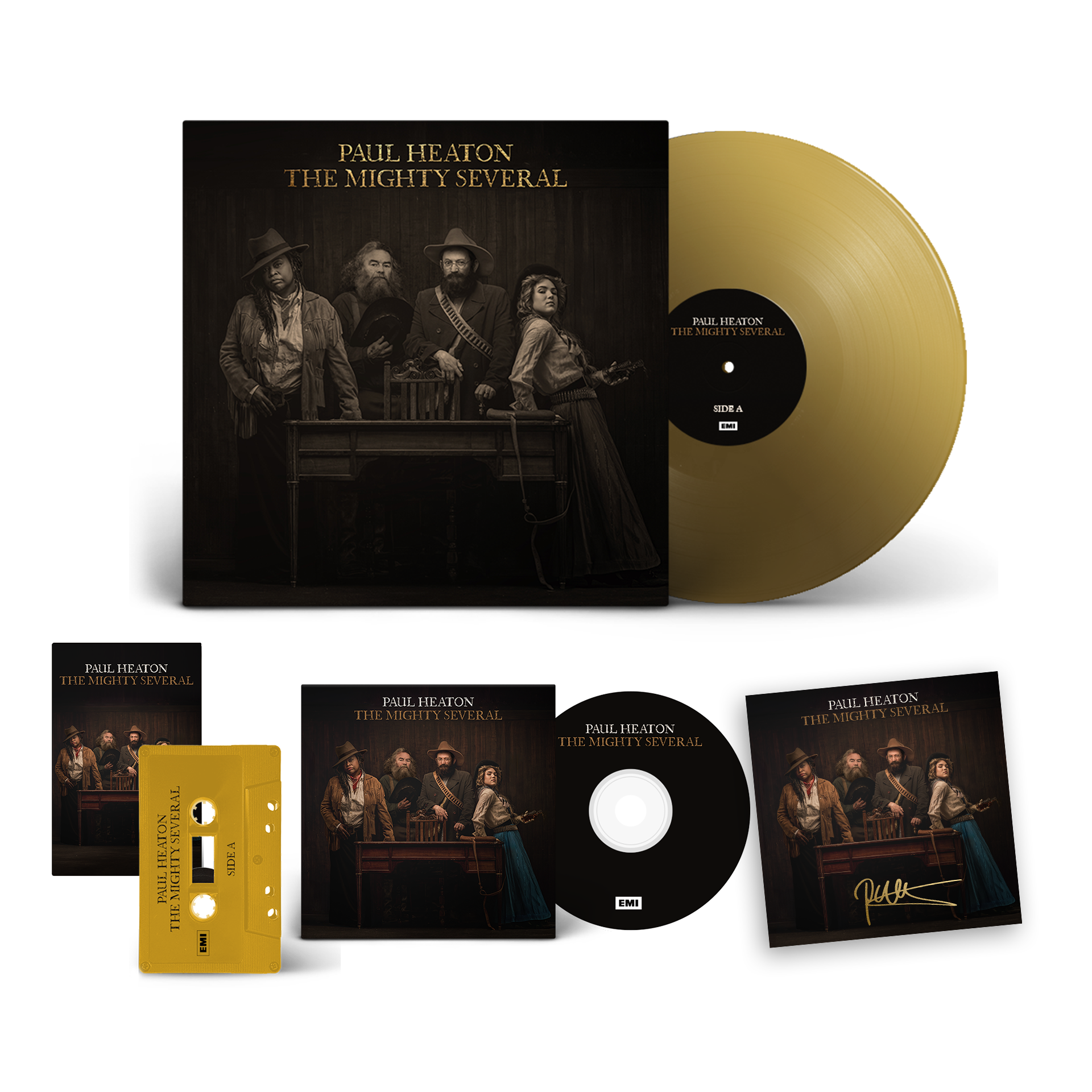 The Mighty Several: Limited Gold Vinyl LP, CD, Cassette + Signed Art Card