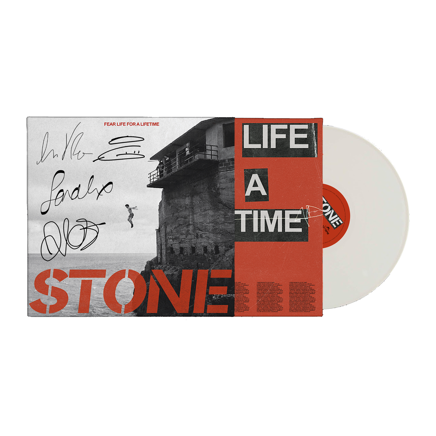 STONE - Fear Life For A Lifetime Signed White Vinyl