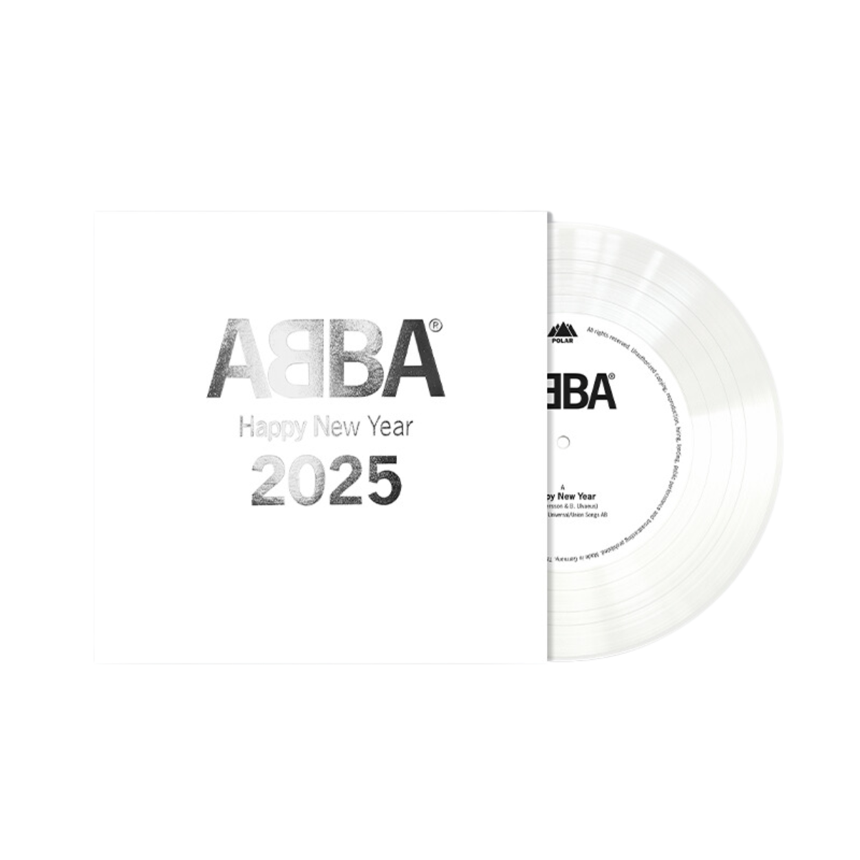 ABBA - Happy New Year (2025): Exclusive White Vinyl 7"