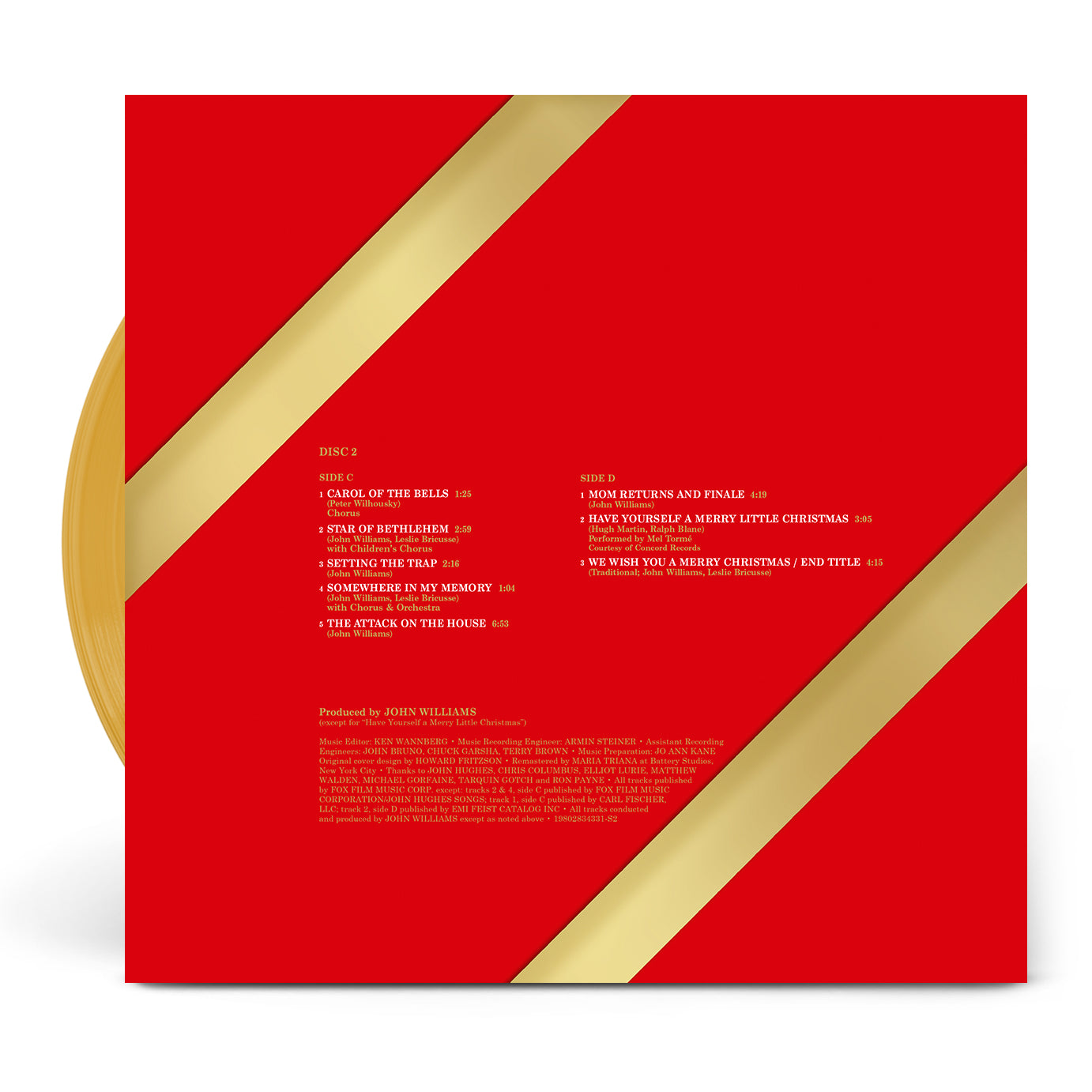 John Williams - Home Alone (Original Motion Picture Soundtrack): Limited Red & Gold Vinyl 2LP