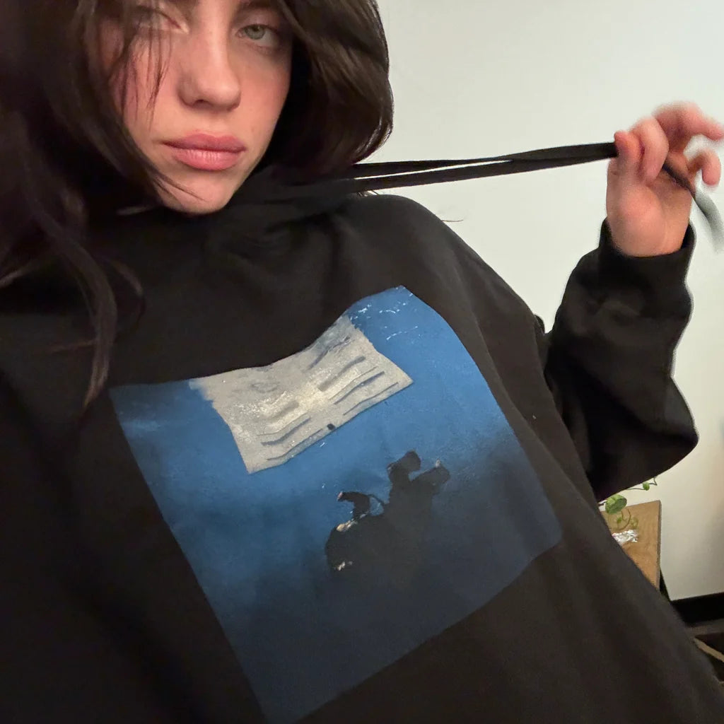Billie Eilish - Hit Me Hard And Soft Black Cover Pullover Hoodie