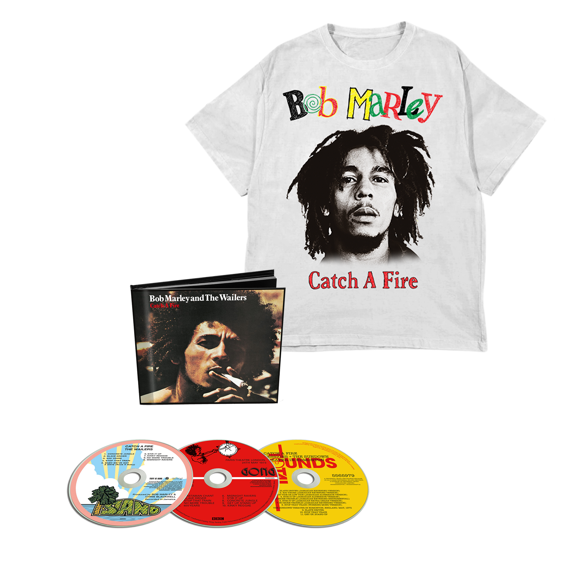 Catch A Fire (50th Anniversary): 3CD + White T-Shirt