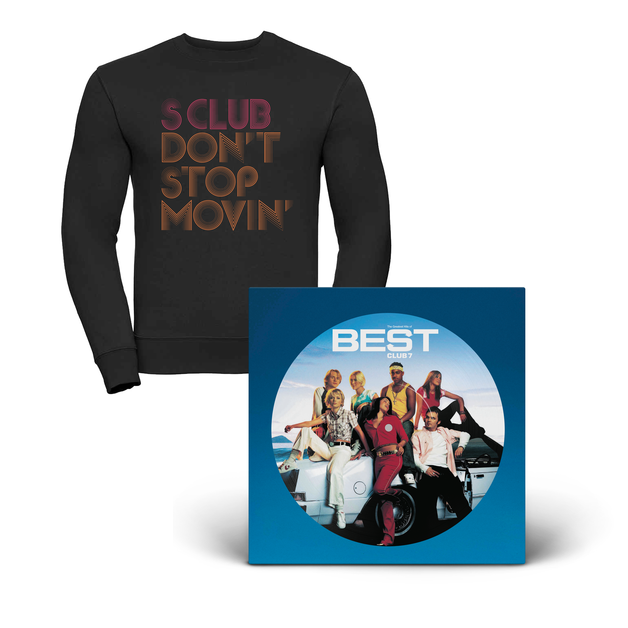 Best - The Greatest Hits Of S Club 7: Picture Disc Vinyl LP + Don't Stop Movin' Sweatshirt