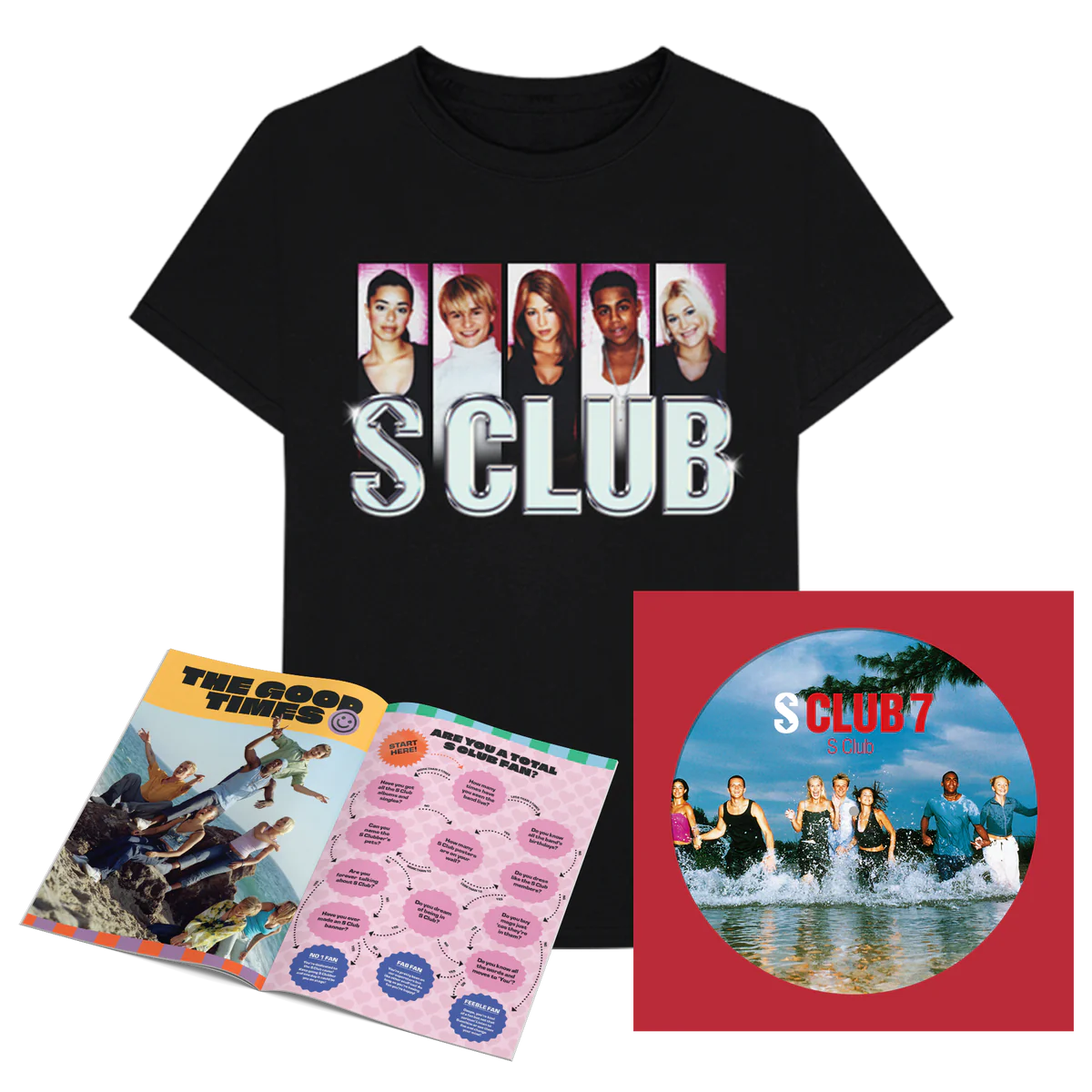 S Club: Picture Disc Vinyl LP, Tour T-Shirt & Programme