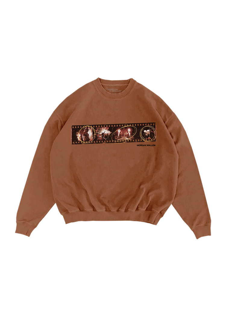 Morgan Wallen - Live Photo Reel Brown Crewneck