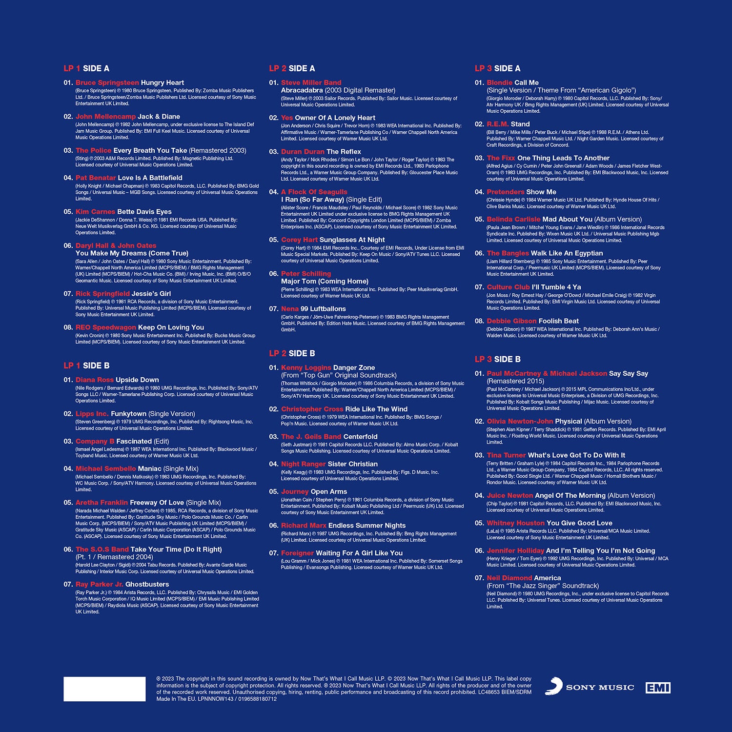 Various Artists - NOW That's What I Call USA: The 80s (3LP)