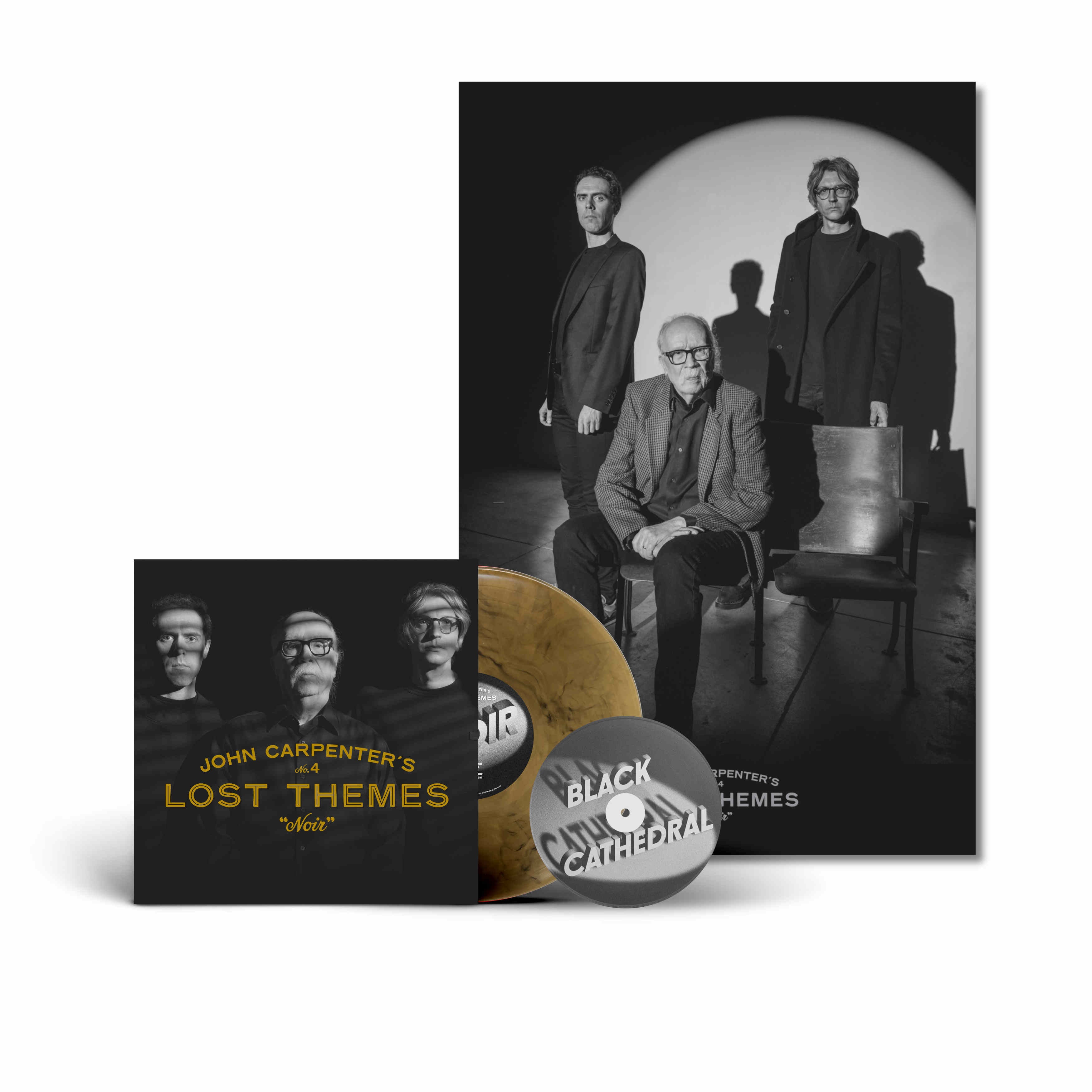 John Carpenter, Cody Carpenter, Daniel Davies - Lost Themes IV - Noir: Limited Tan & Black Marble VInyl LP w/ Bonus Clear 7"