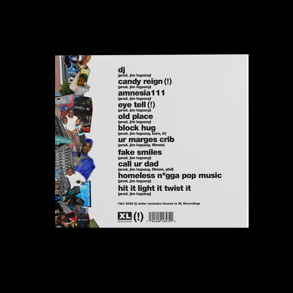 Jim Legxacy - homeless n*gga pop music: CD Album