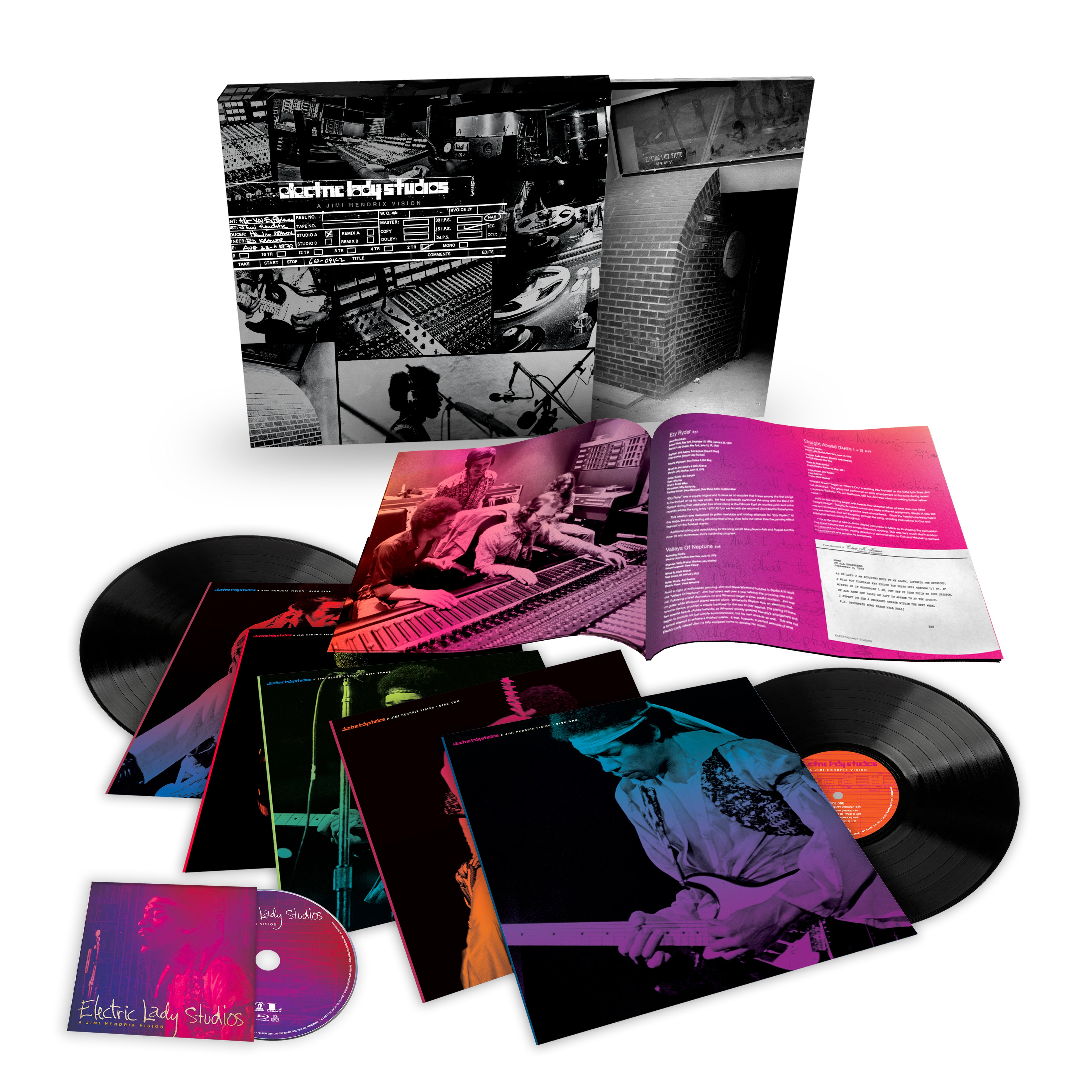 Jimi Hendrix - Electric Lady Studios - A Jimi Hendrix Vision: Vinyl 5LP + Blu-Ray