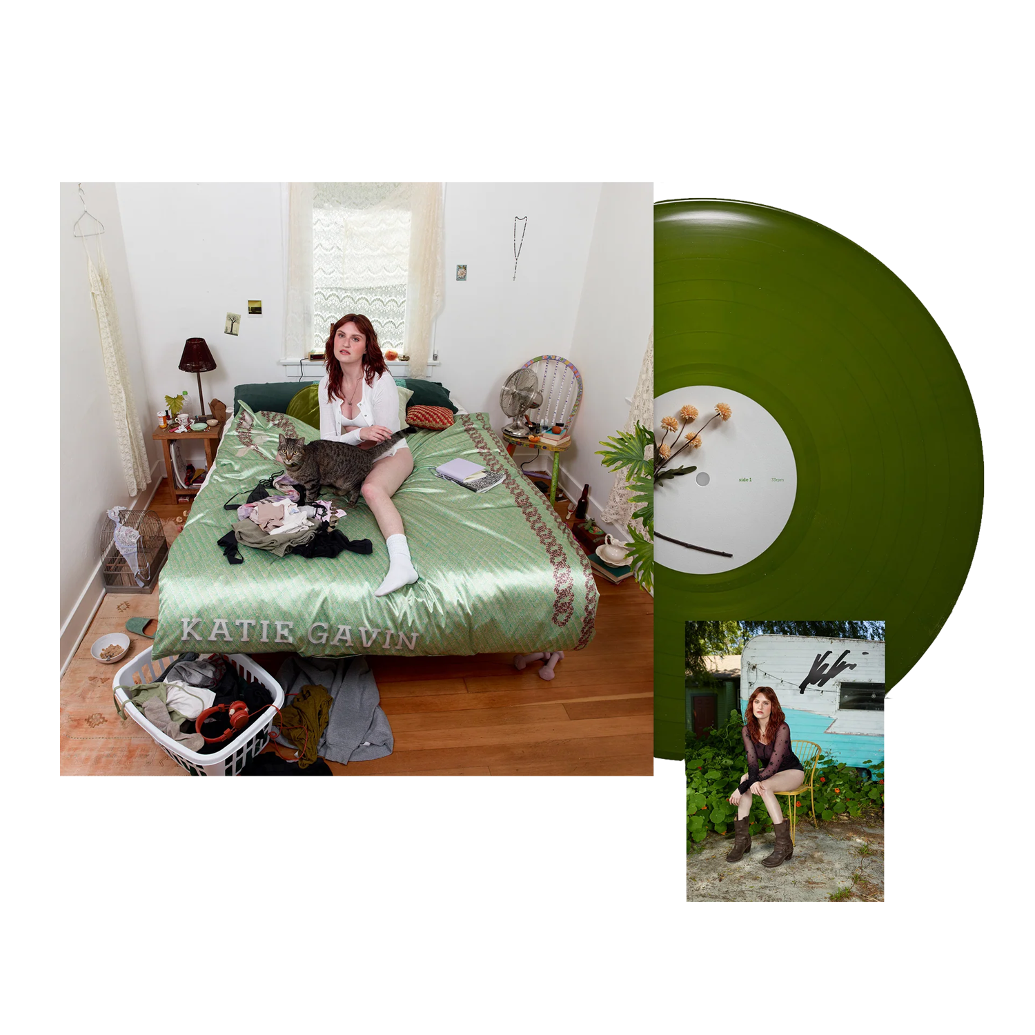 Katie Gavin - What A Relief: Limited Olive Vinyl LP w/ Signed Insert