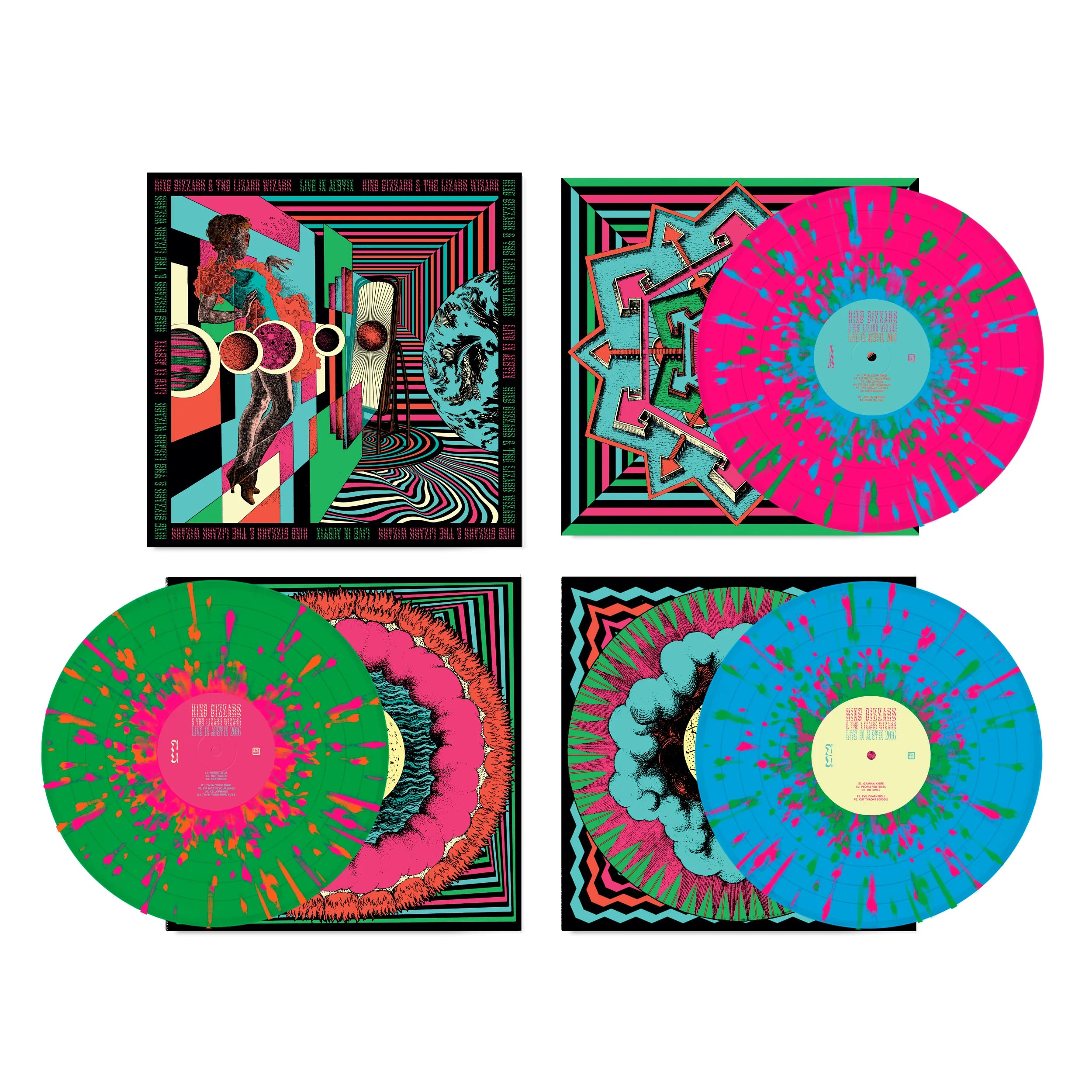 King Gizzard & The Lizard Wizard - Live In Austin (Fuzz Club Official Bootleg): 3LP Colour Vinyl Box Set