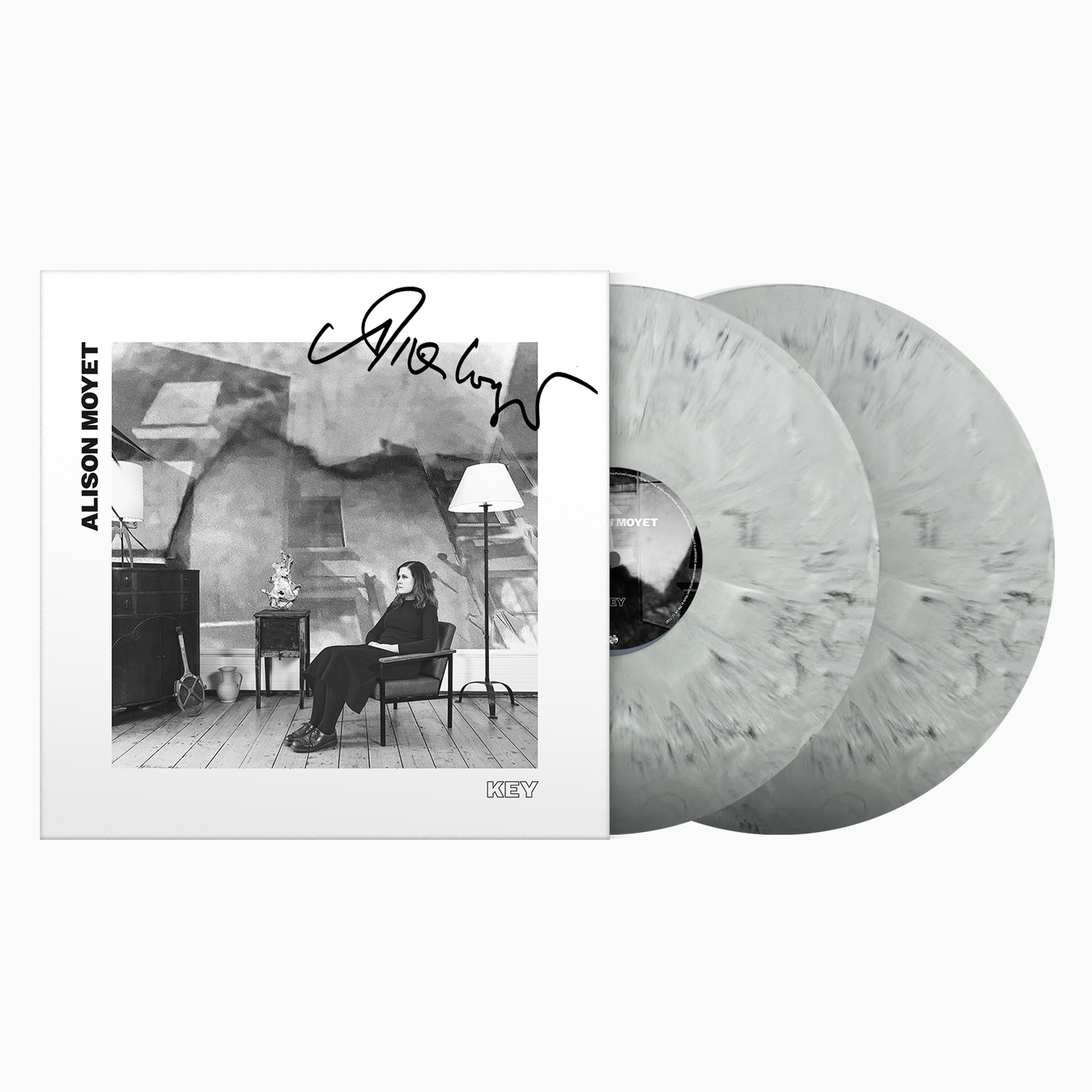 Key: Signed Black & White Marble Vinyl 2LP