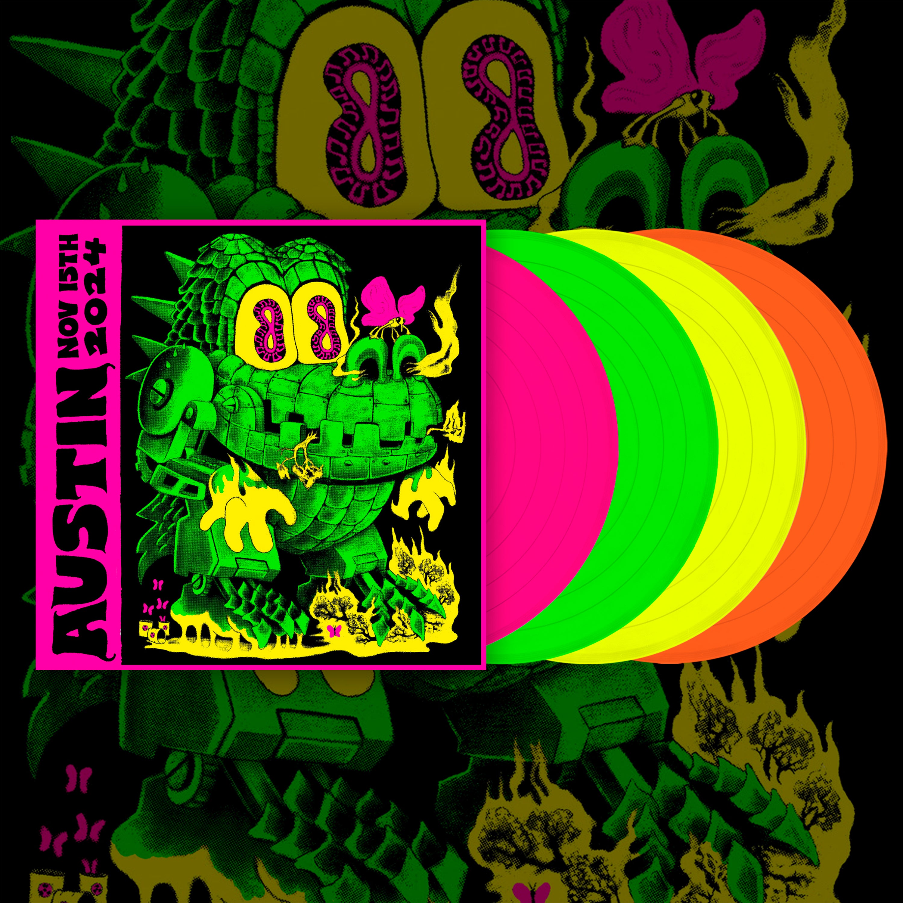 King Gizzard & The Lizard Wizard - Live in Austin: Neon Vinyl 4LP