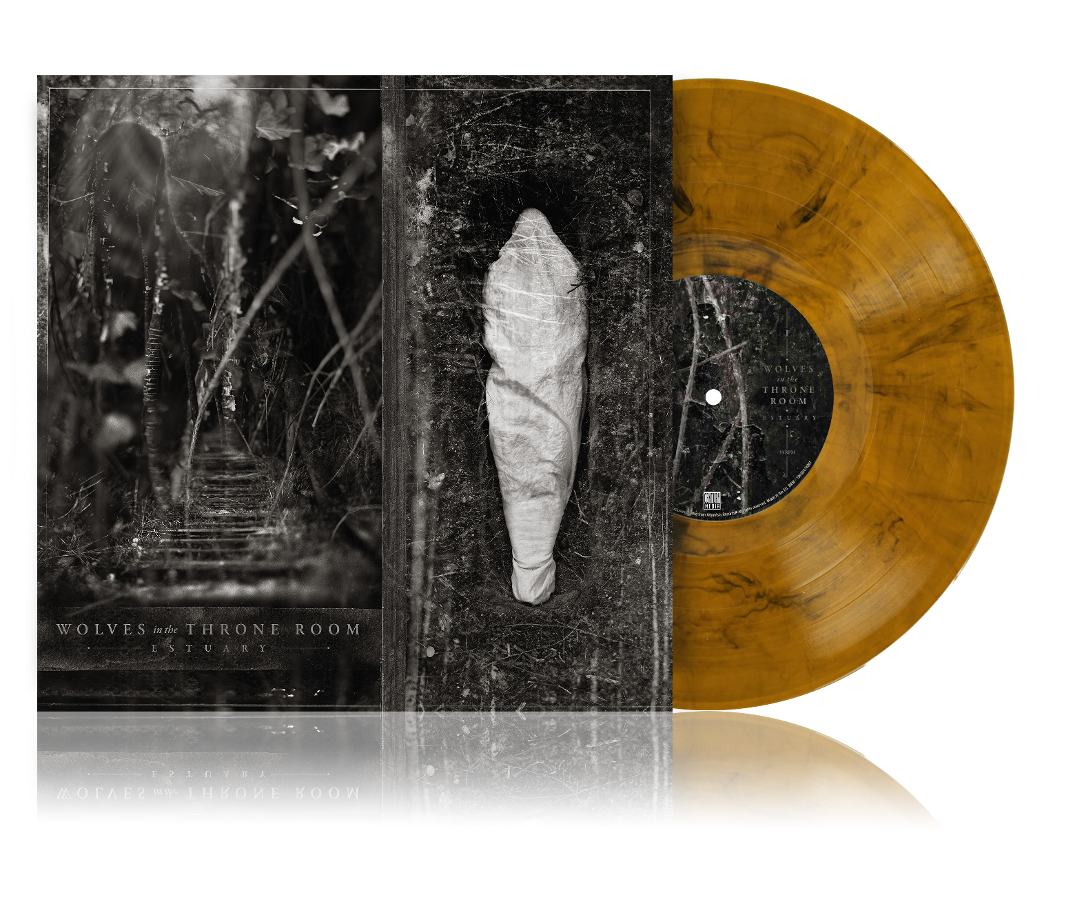 Wolves In The Throne Room - Estuary: Transparent Orange Black Marble LP