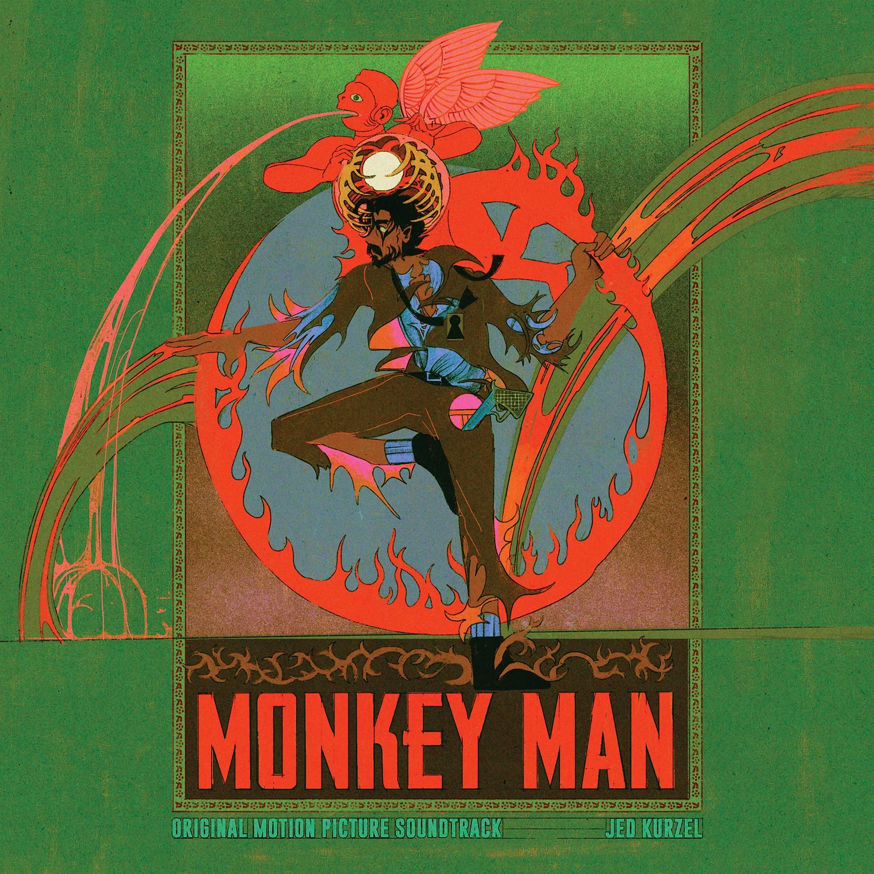 Jed Kurzel - Monkey Man (OST): Limited Blood Red, Black and Metallic Gold Vinyl 2LP