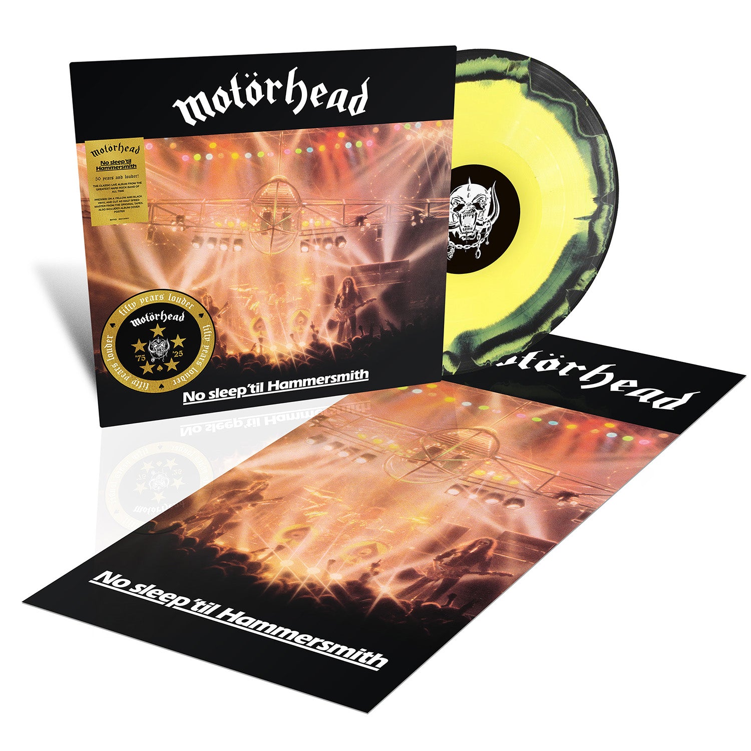 Motorhead - No Sleep 'Til Hammersmith: Yellow & Black Splatter Vinyl LP