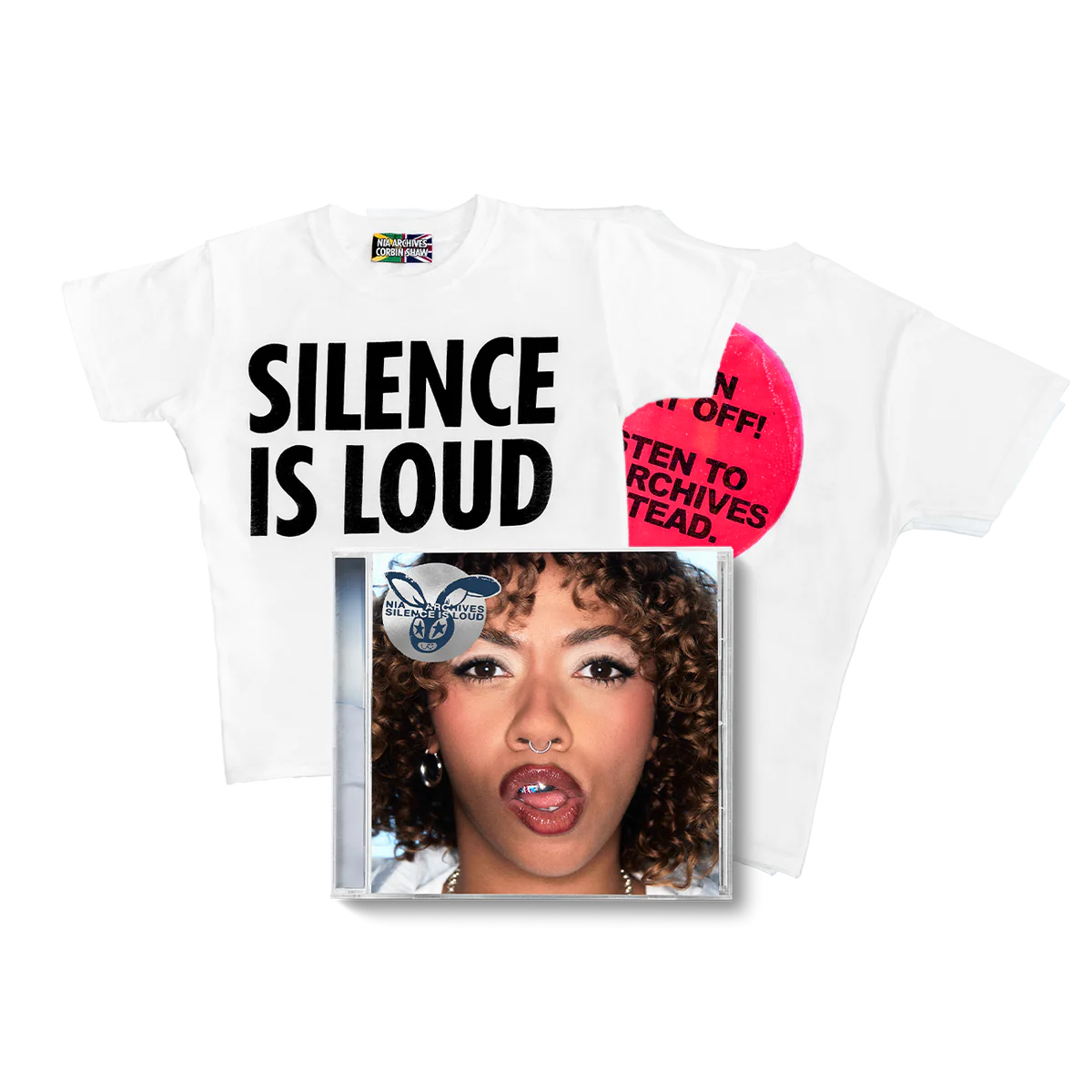 Silence Is Loud: CD, Corbin Shaw T-Shirt + Signed 4" Art Card