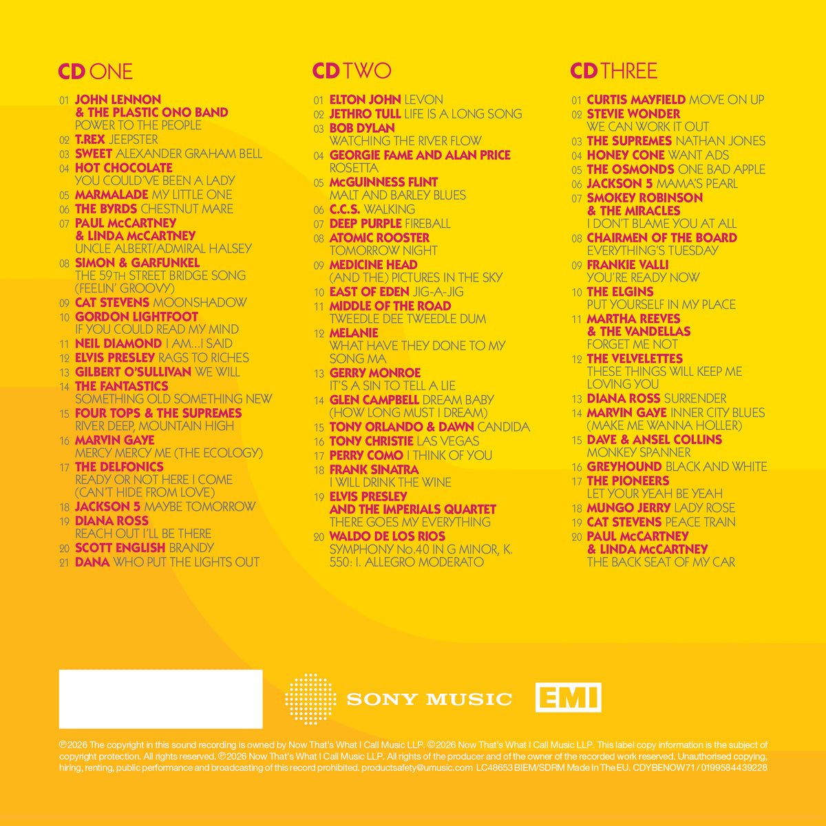 Various Artists - NOW – Yearbook Extra 1971 (3CD)