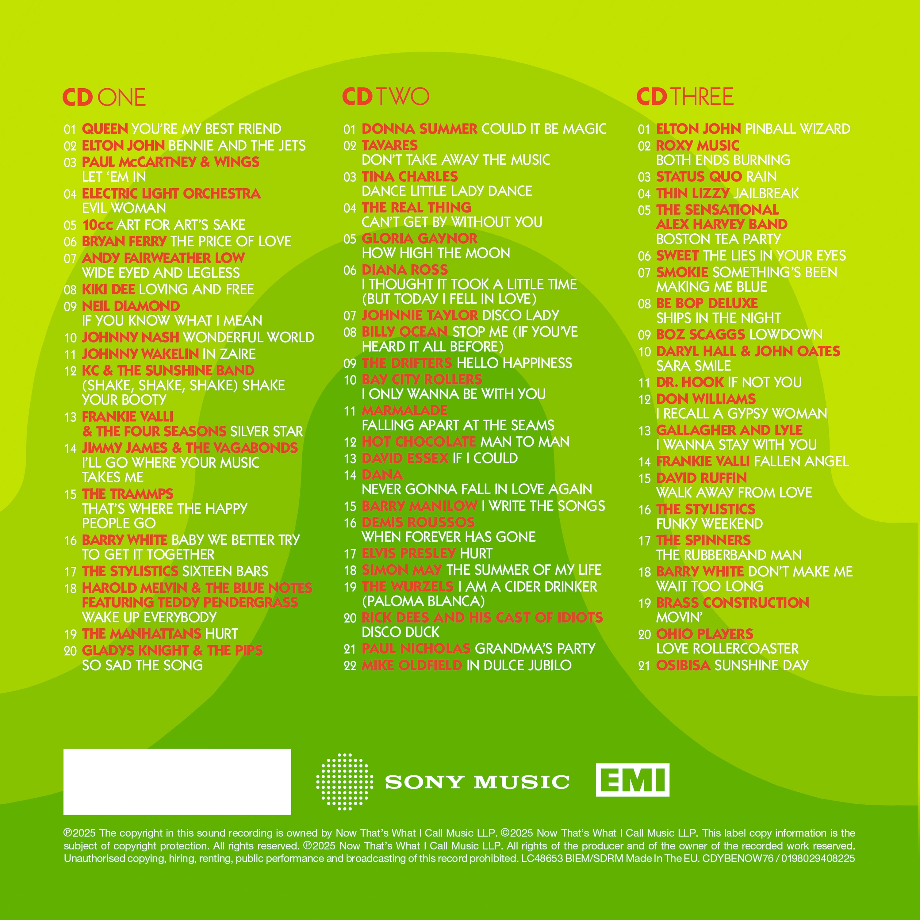 Various Artists - NOW – Yearbook Extra 1976 (3CD)