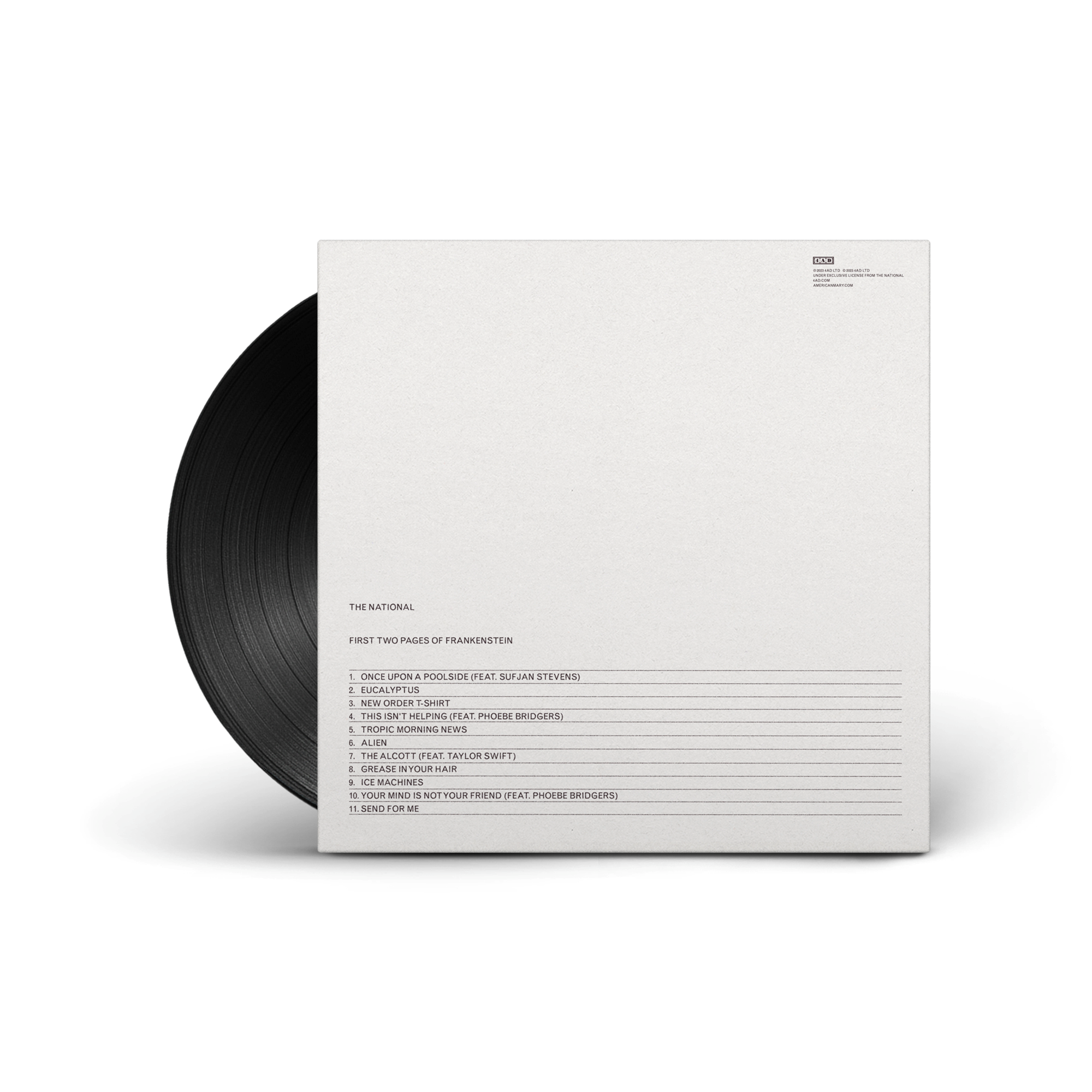 The National - First Two Pages Of Frankenstein: Black Vinyl LP
