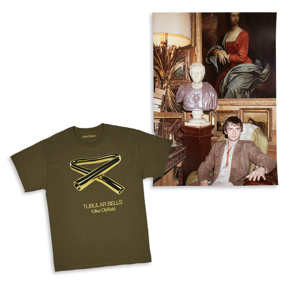 Tubular Bells: Olive T-Shirt + Limited Edition A2 Print (1/2)