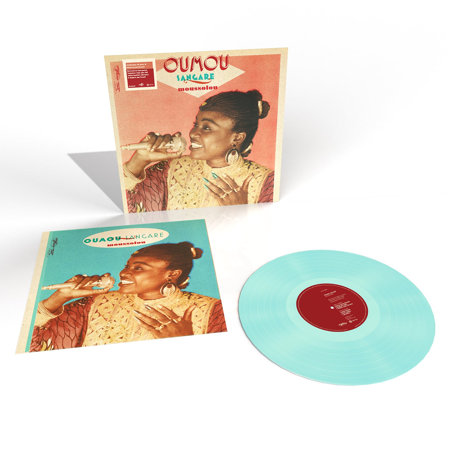 Oumou Sangaré - Moussolou: Tranparent Turquoise Vinyl LP