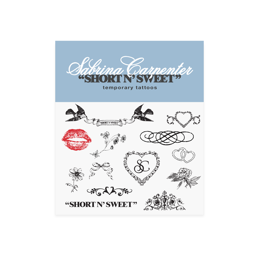 Sabrina Carpenter - Short n' Sweet Temporary Tattoos