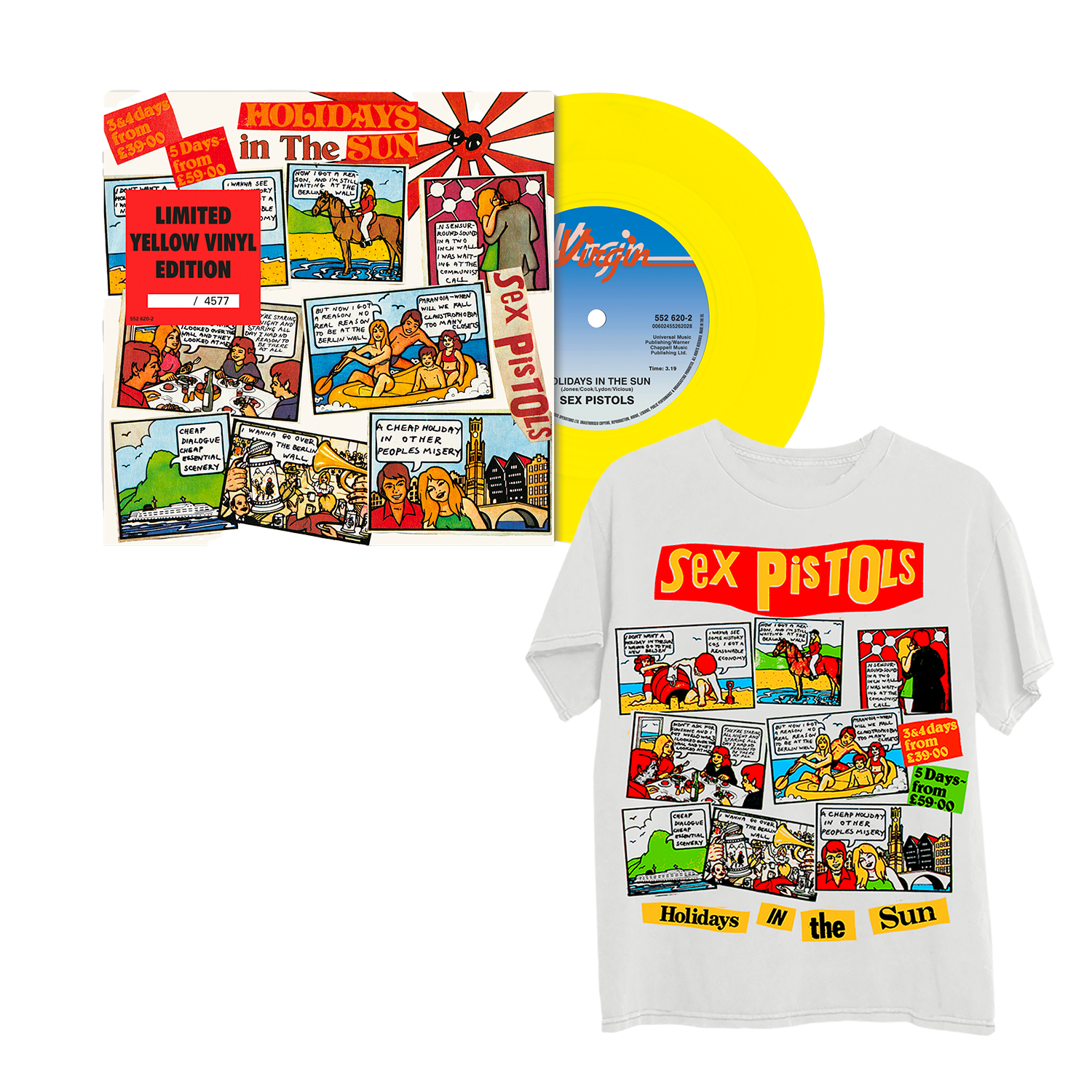 Holiday In The Sun: Exclusive Yellow 7" Vinyl & T-Shirt